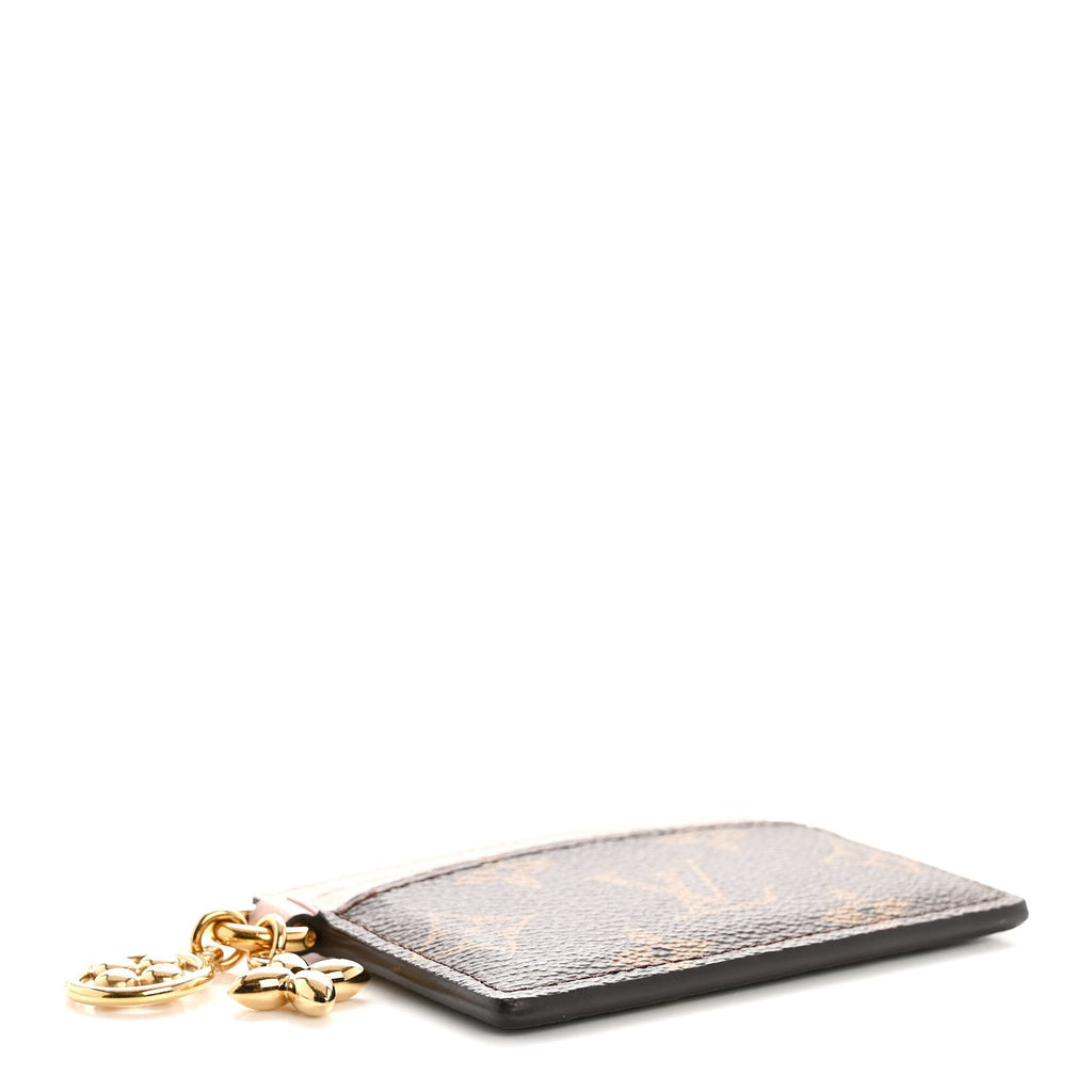 Louis Vuitton Monogram LV Charms Card Holder Rose Ballerine