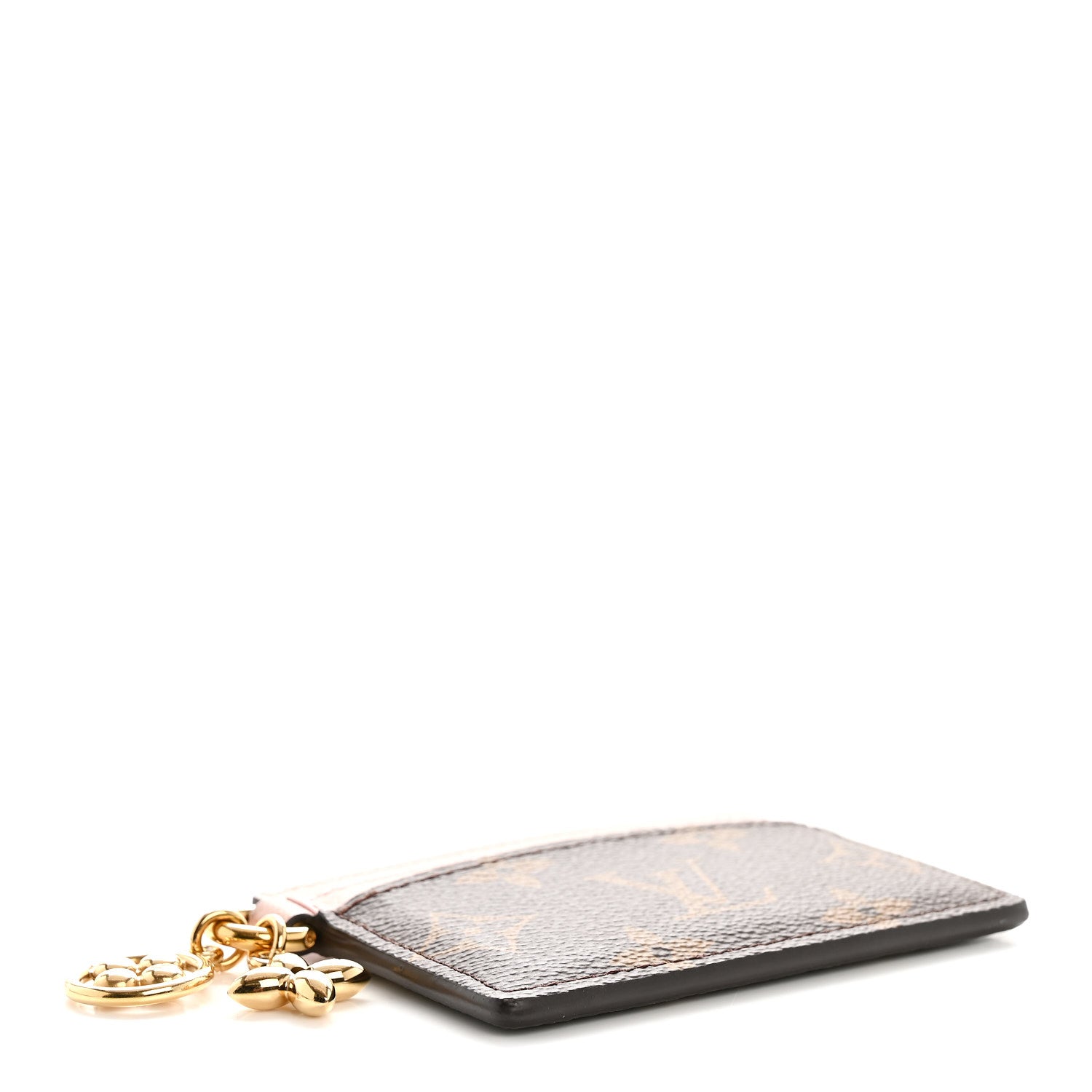 Louis Vuitton Monogram LV Charms Card Holder Rose Ballerine