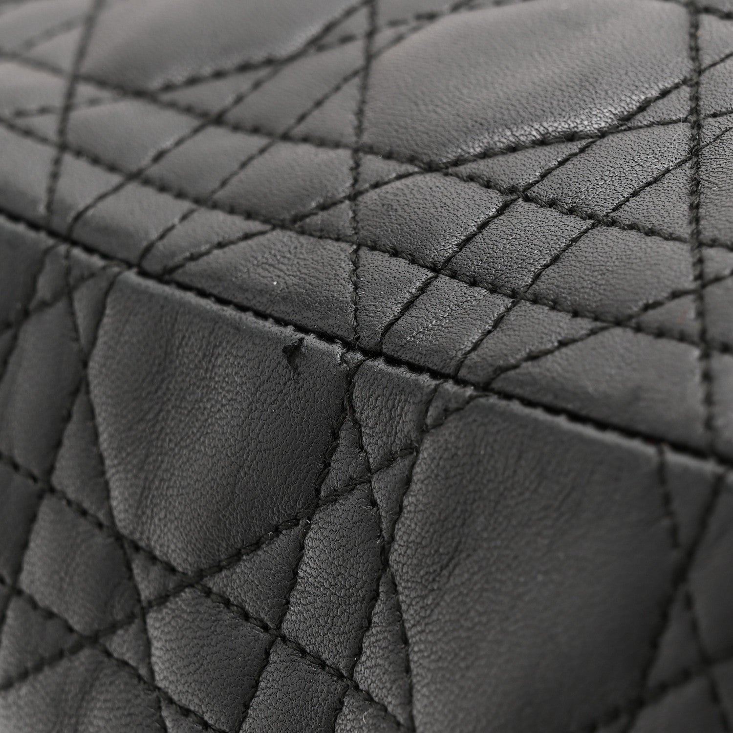 Christian Dior Lambskin Cannage Large Lady Dior Black