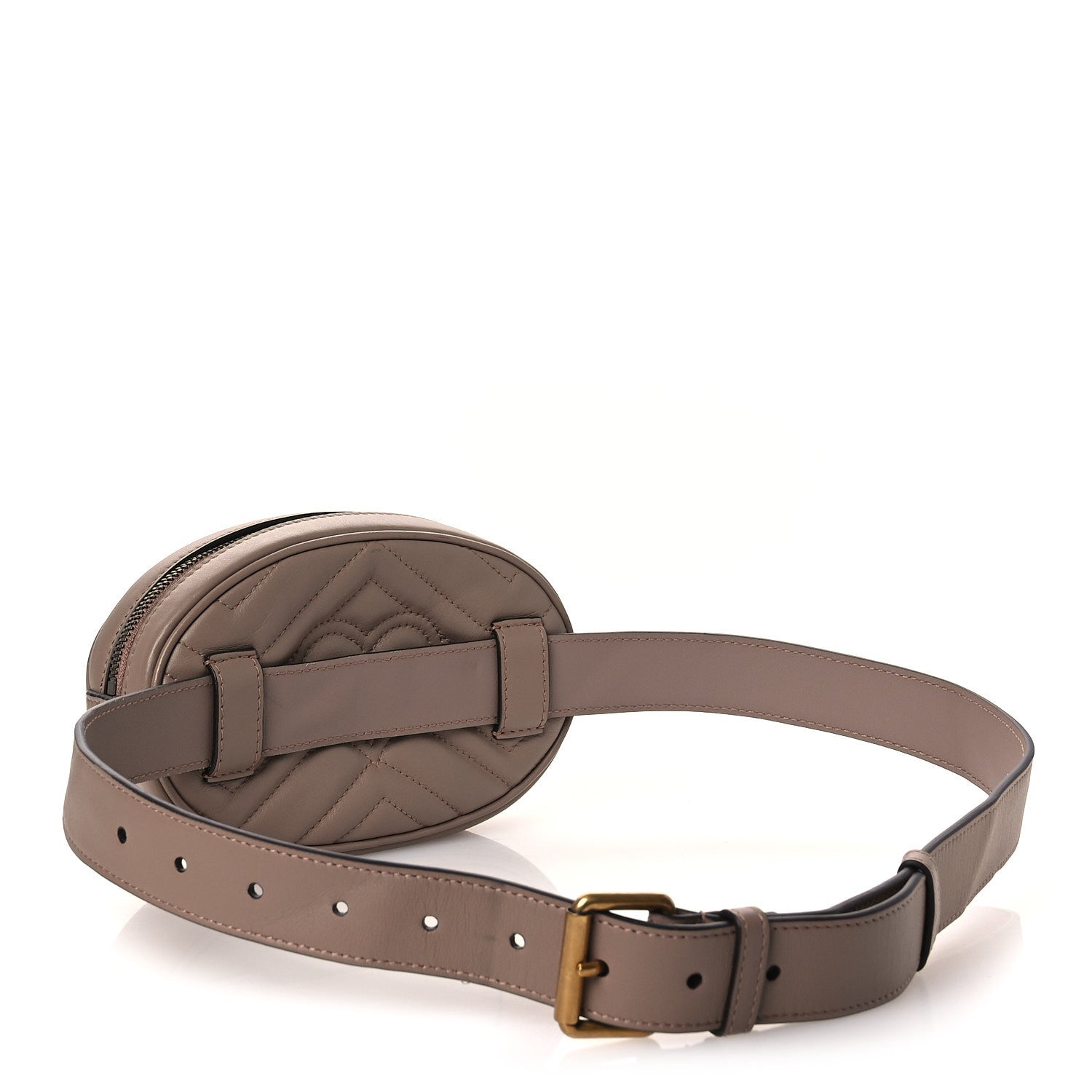 Gucci Calfskin Matelasse GG Marmont Belt Bag 85 34 Porcelain Rose