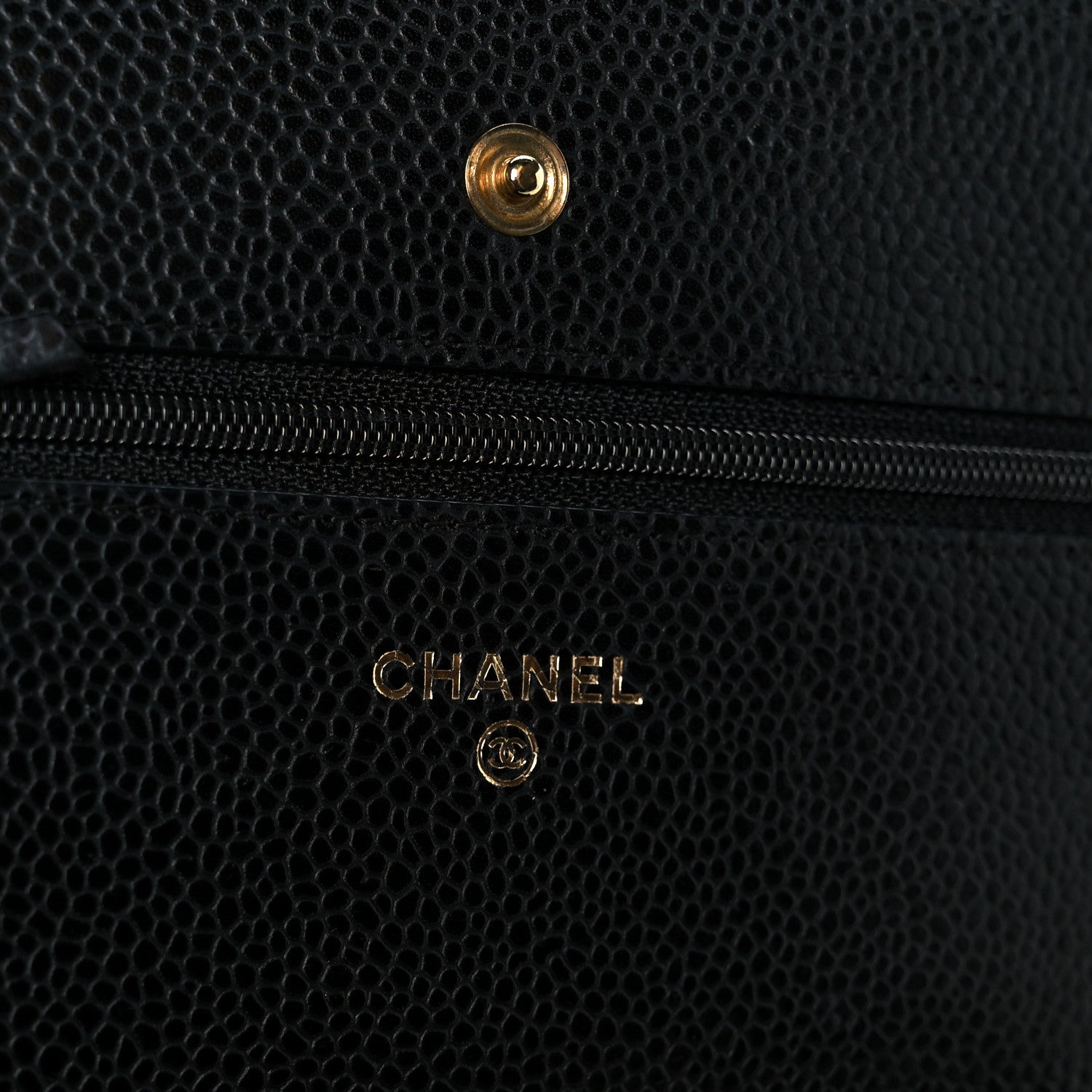 Chanel Caviar Quilted Wallet on Chain WOC Black