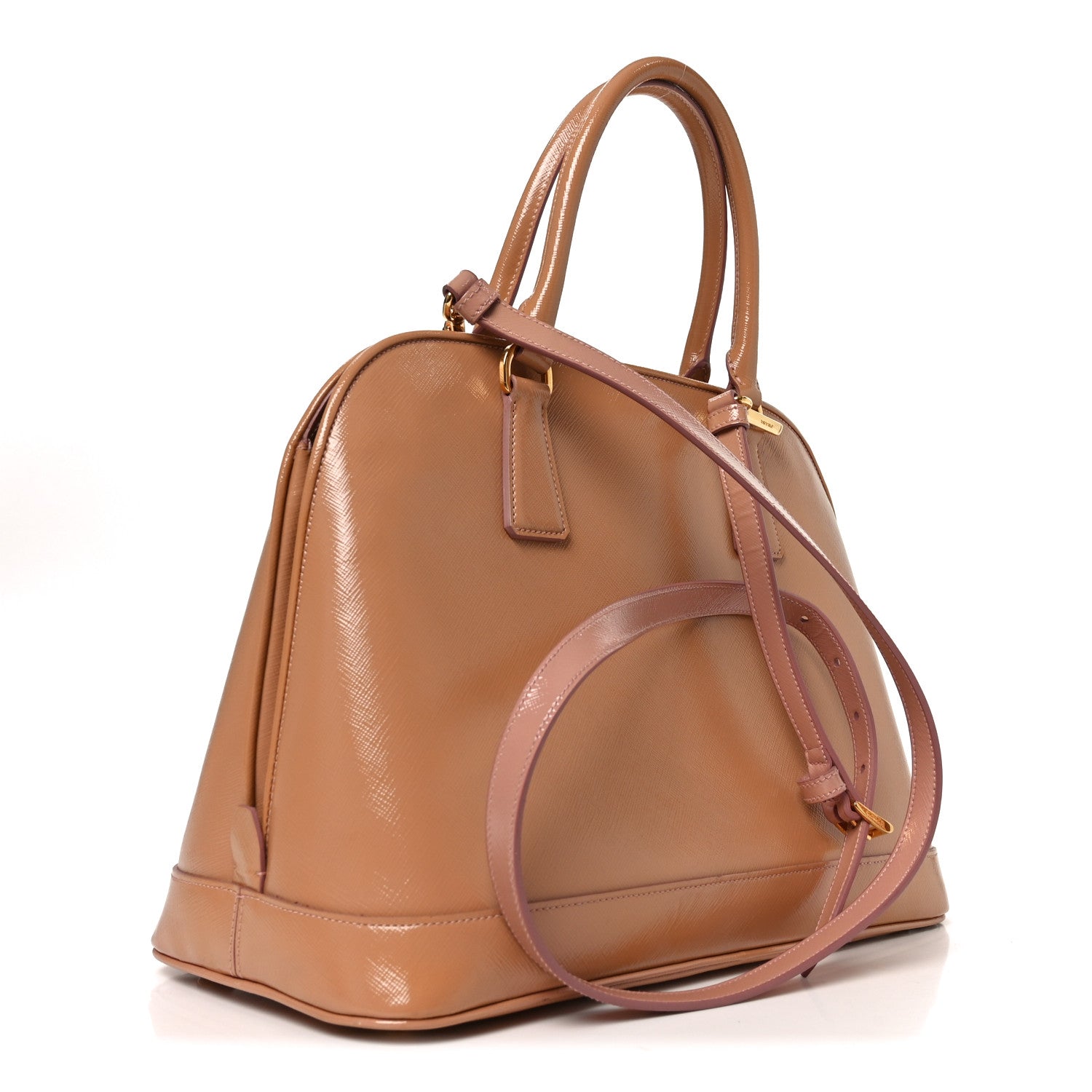 Prada Saffiano Vernice Medium Promenade Tote Orchidea