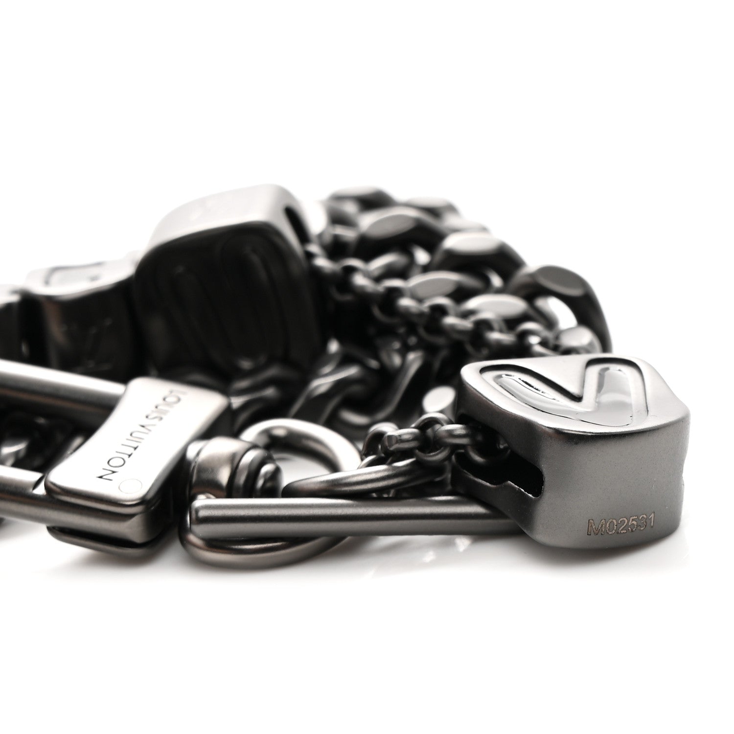Louis Vuitton Ruthenium Vuitton Chain Belt Bag Charm