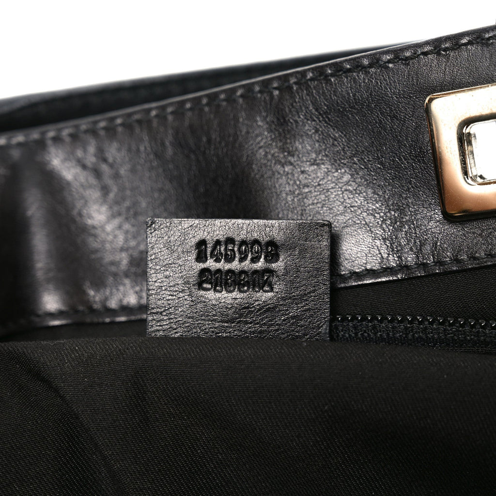 Gucci Monogram Large Punch Tote Black