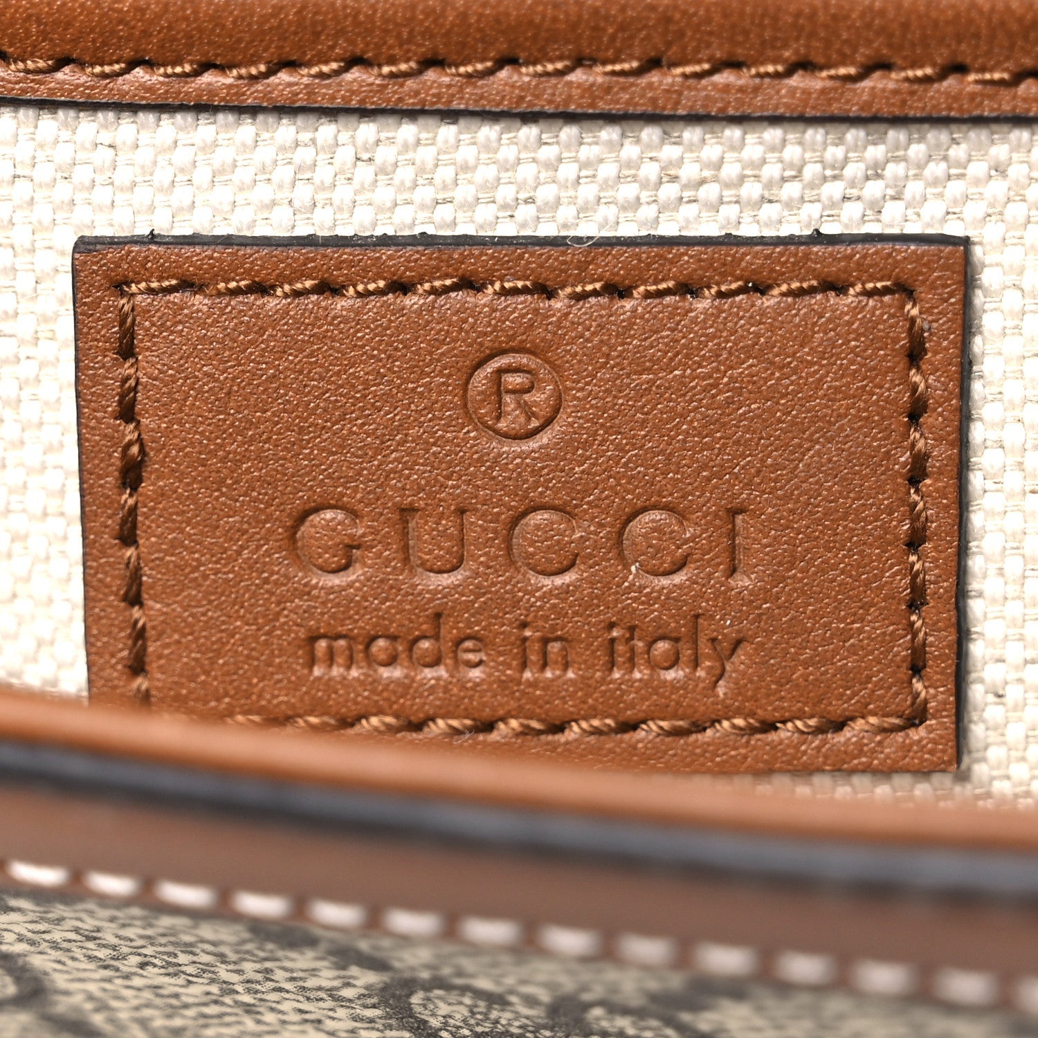 Gucci GG Supreme Monogram Duomo Lux Horsebit 1955 Soft Small Shoulder Bag Beige Ebony Sundial