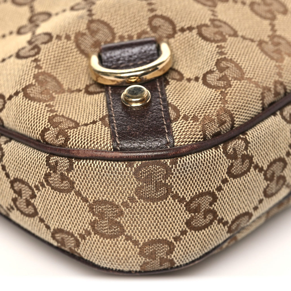 Gucci Monogram Medium Abbey D Ring Hobo Brown