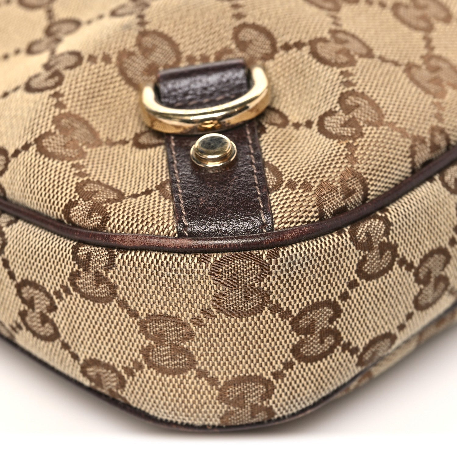 Gucci Monogram Medium Abbey D Ring Hobo Brown
