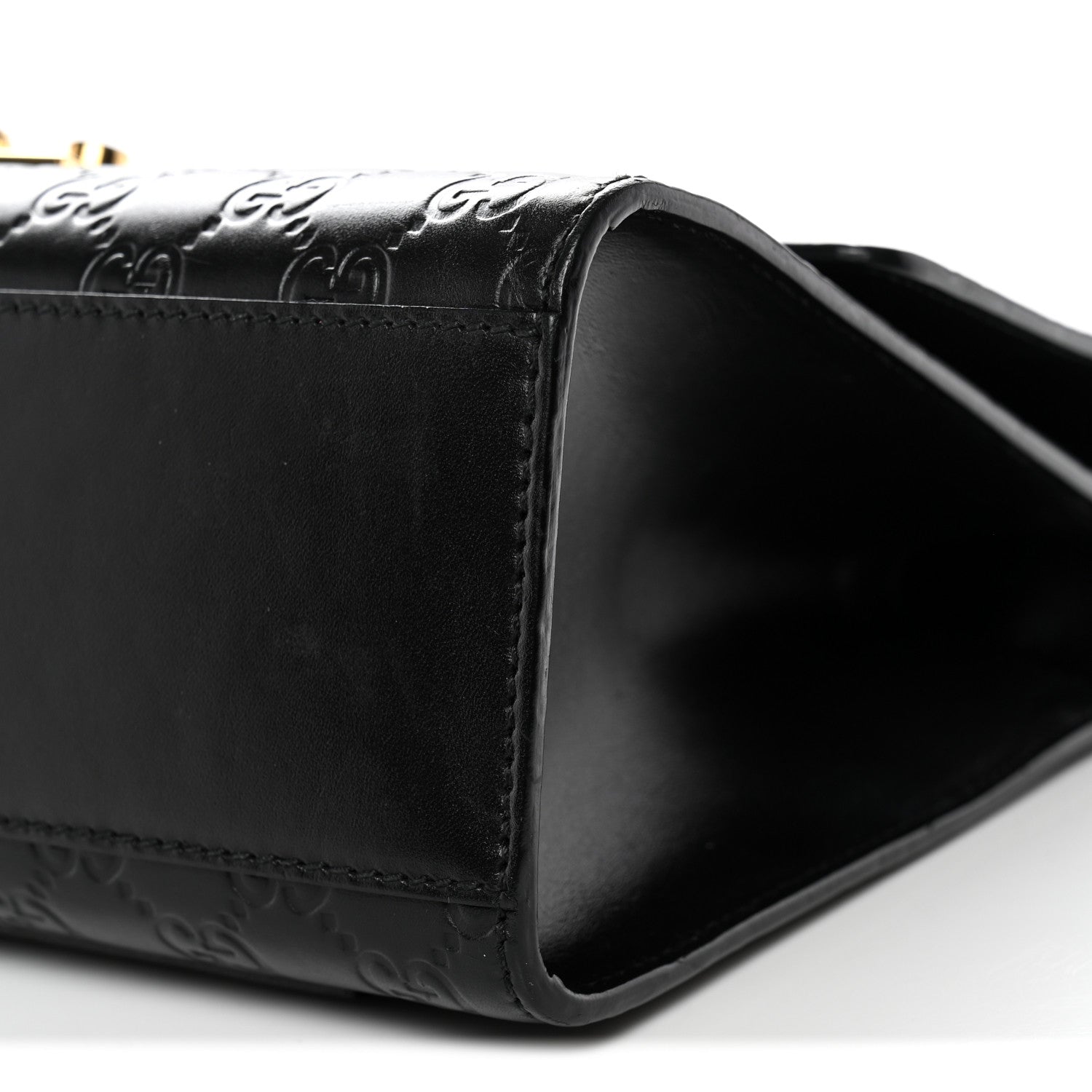 Gucci Guccissima Medium Padlock Shoulder Bag Black