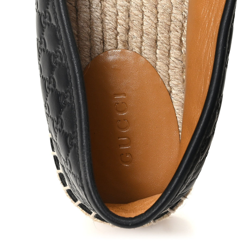 Gucci Microguccissima Signature Espadrilles 38 Black