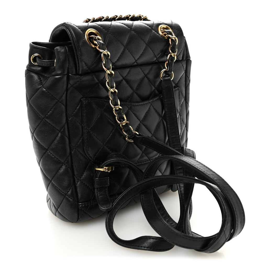 Chanel Calfskin Quilted Mini Urban Spirit Backpack Black