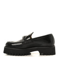 Gucci Cordovan Lux Womens Horsebit 45mm Platform Loafers 36 Black