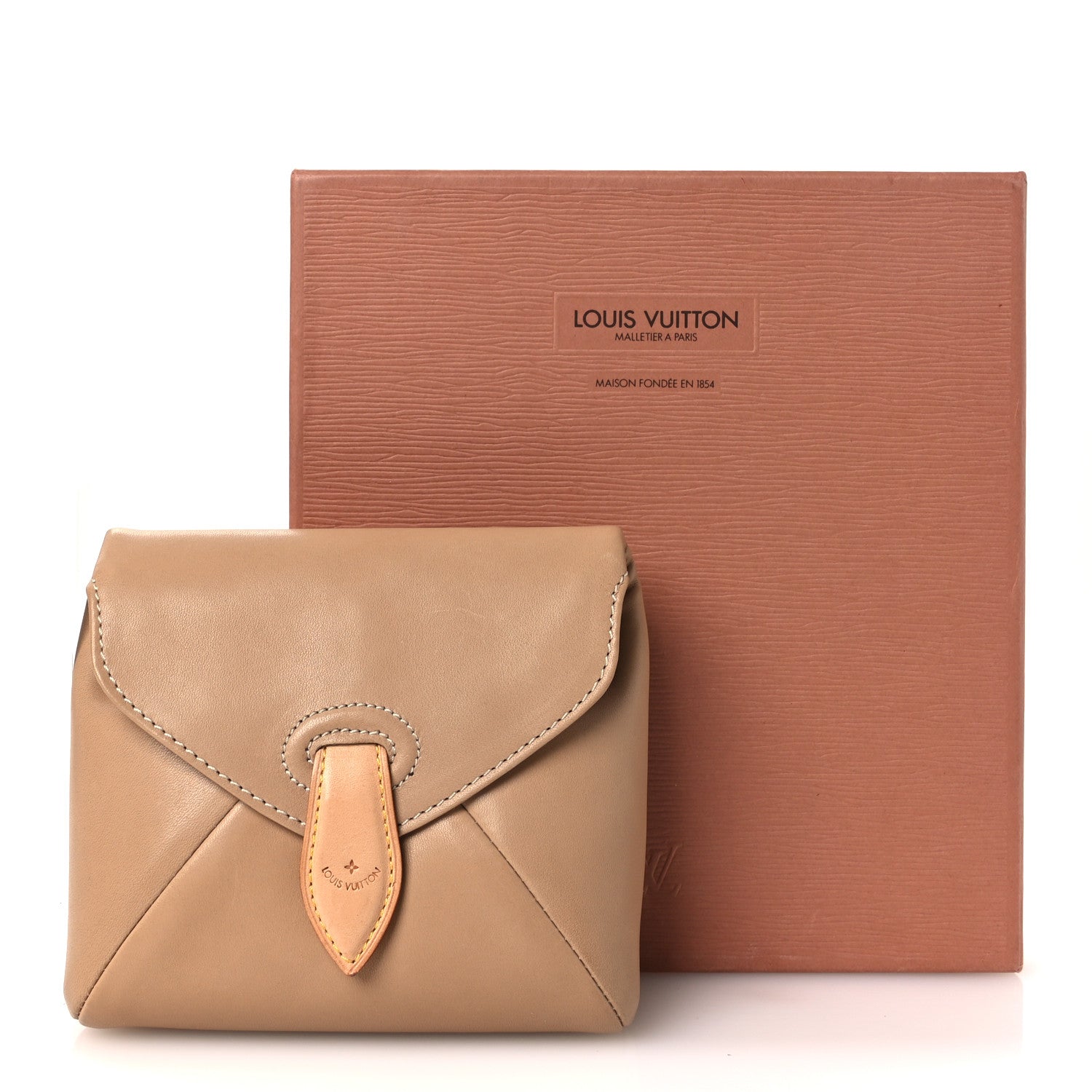 Louis Vuitton Lambskin Pouch Beige