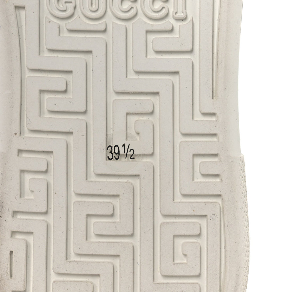 Gucci Ultralight Plume Calfskin Web Womens Ace Platform Sneakers 39.5 White