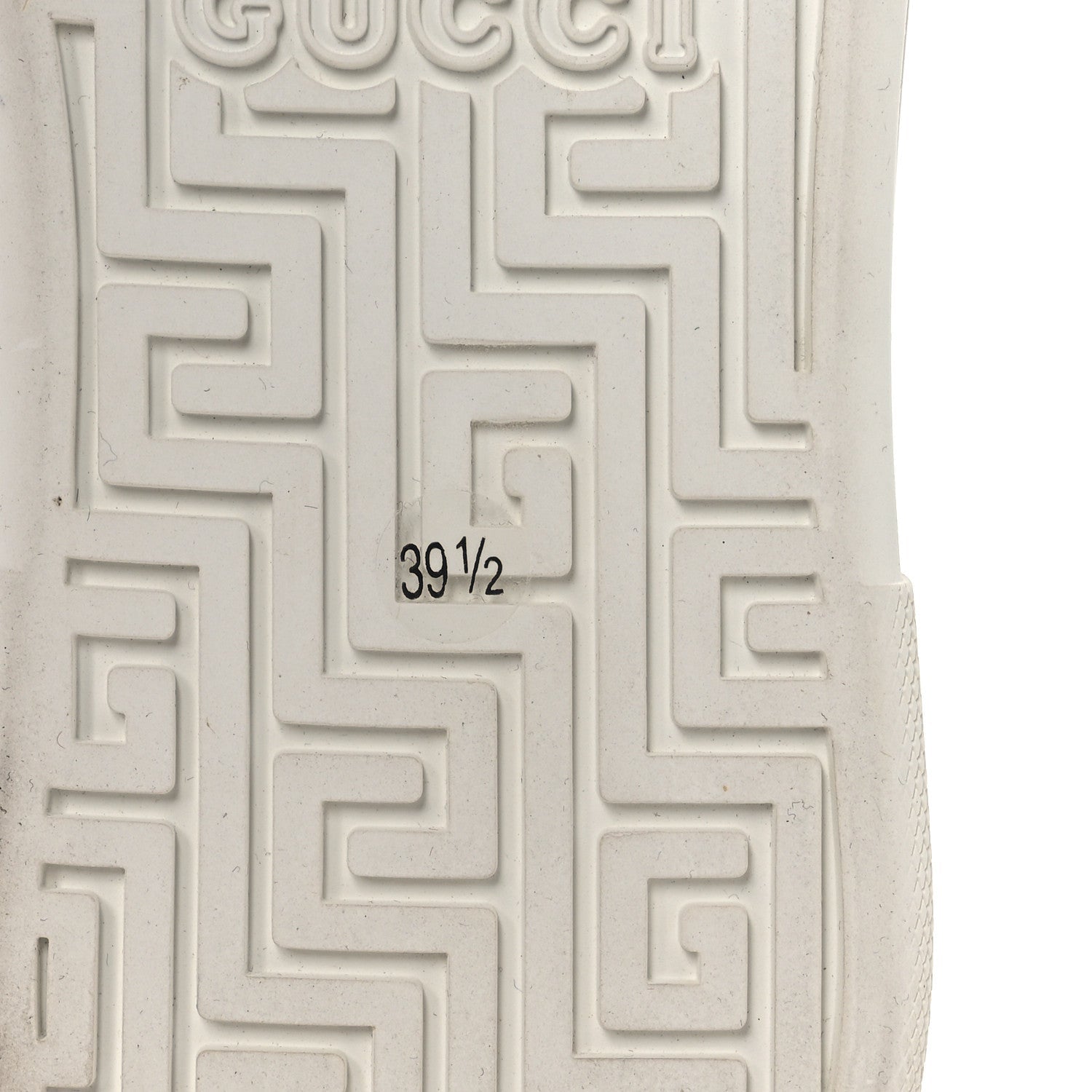 Gucci Ultralight Plume Calfskin Web Womens Ace Platform Sneakers 39.5 White