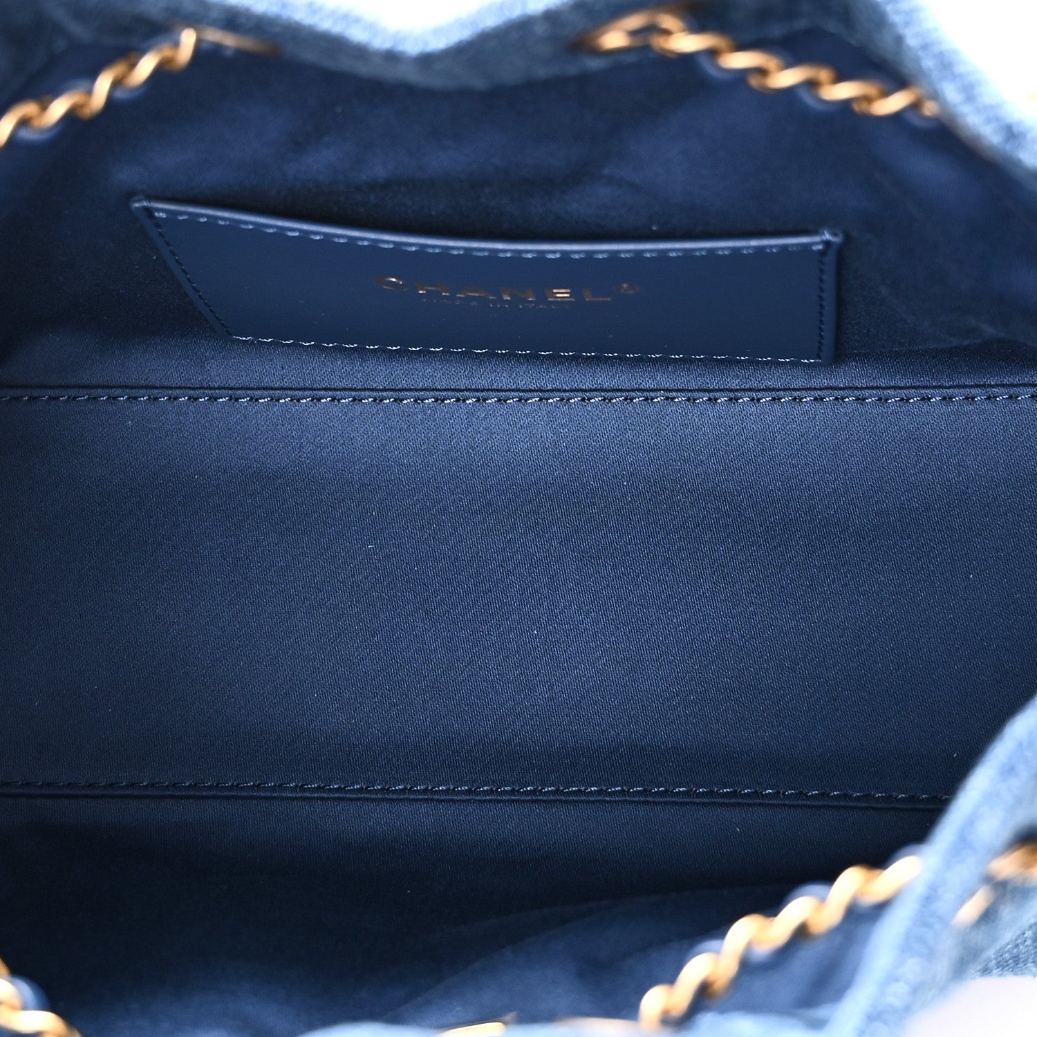 Chanel Washed Denim Quilted Mini Chanel 25 Handbag Blue