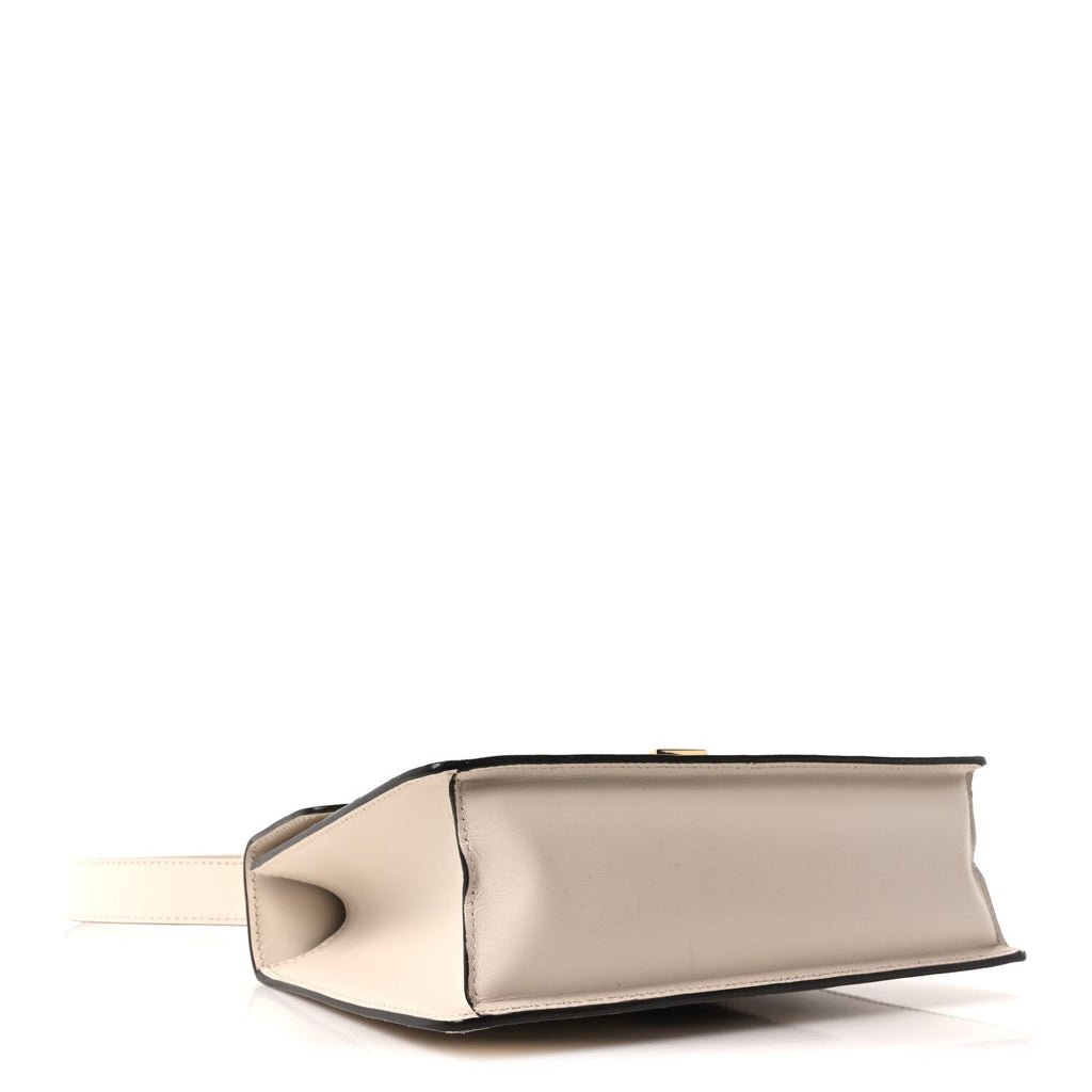 Gucci Calfskin Small Sylvie Shoulder Bag Off White