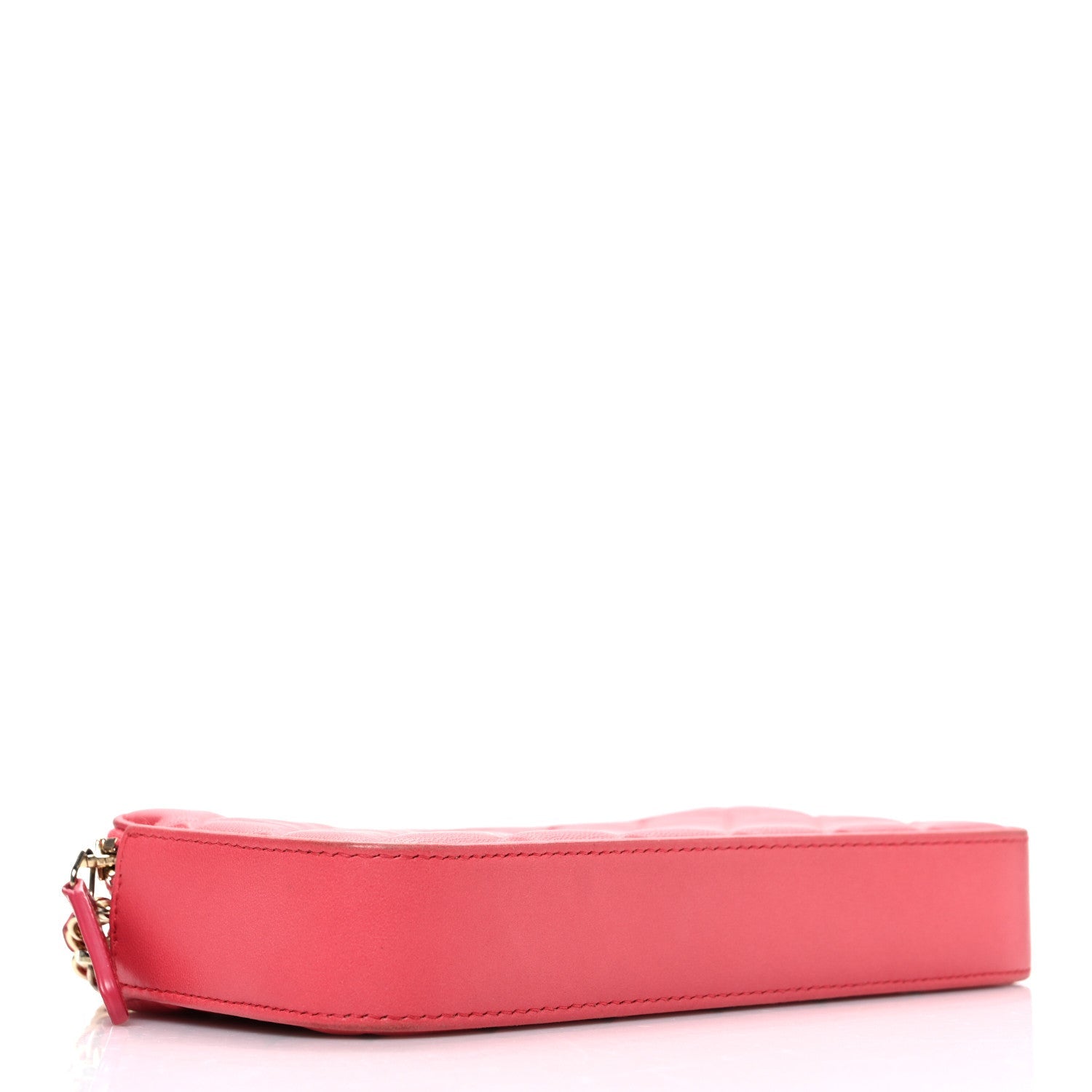 Chanel Lambskin Quilted Small Clutch With Chain Pink