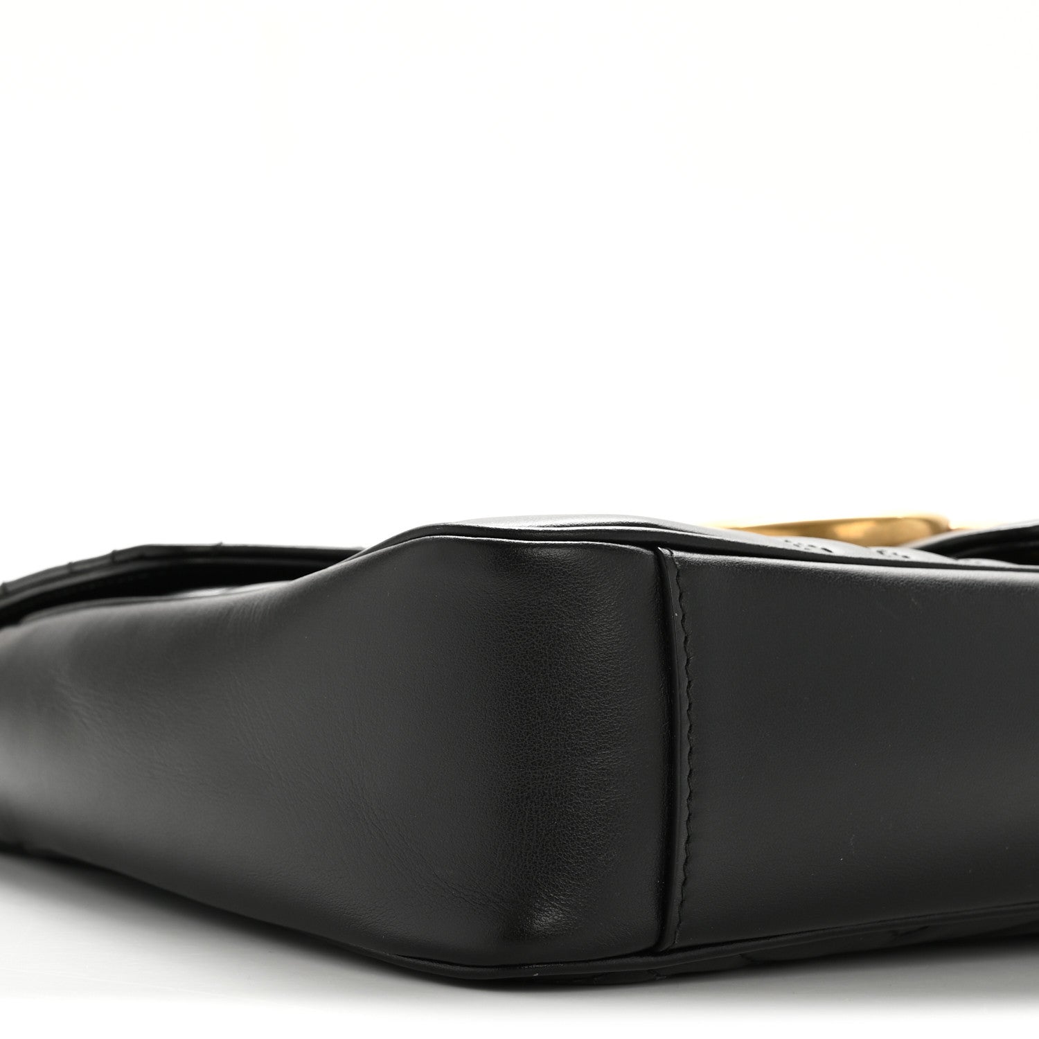 Gucci Calfskin Matelasse Medium GG Marmont Shoulder Bag Black