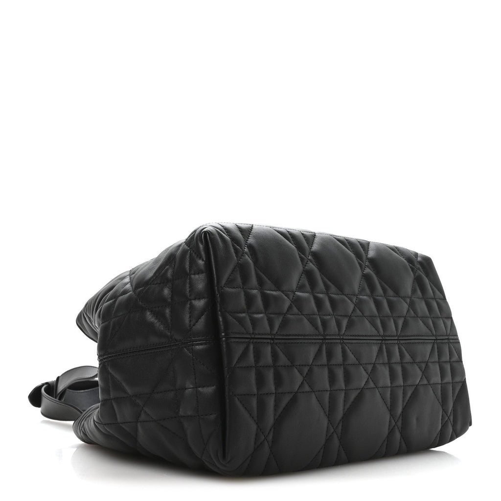 Christian Dior Calfskin Macrocannage Medium Toujours Black
