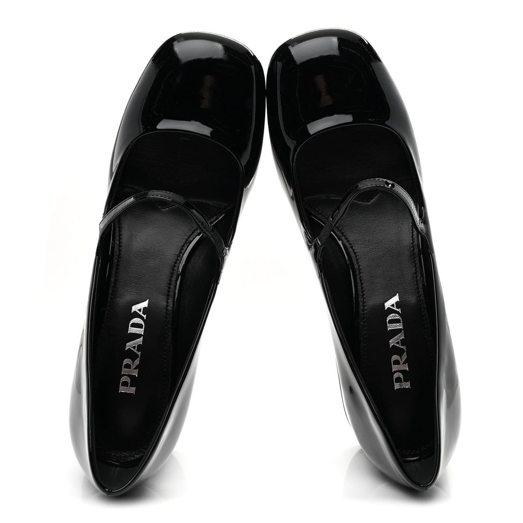 Prada Patent Mary Jane 45mm Pumps 38.5 Black