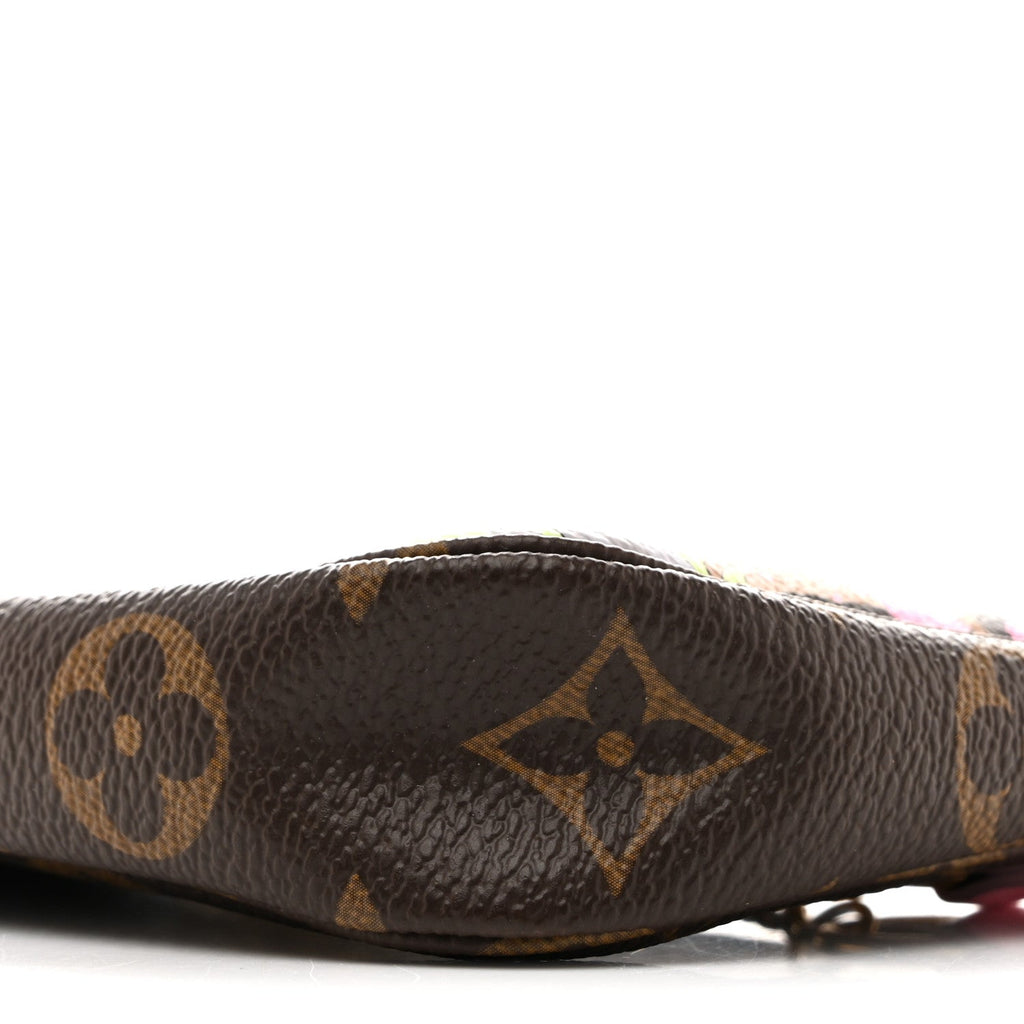 Louis Vuitton Monogram 2021 Christmas Animation Japanese Garden Mini Pochette Accessories Wisteria Pink