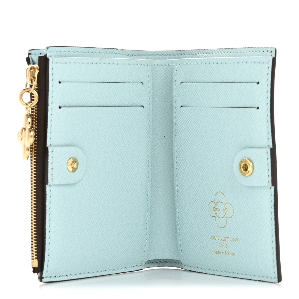 Louis Vuitton Monogram Snow Show Lisa Wallet Azur Frost