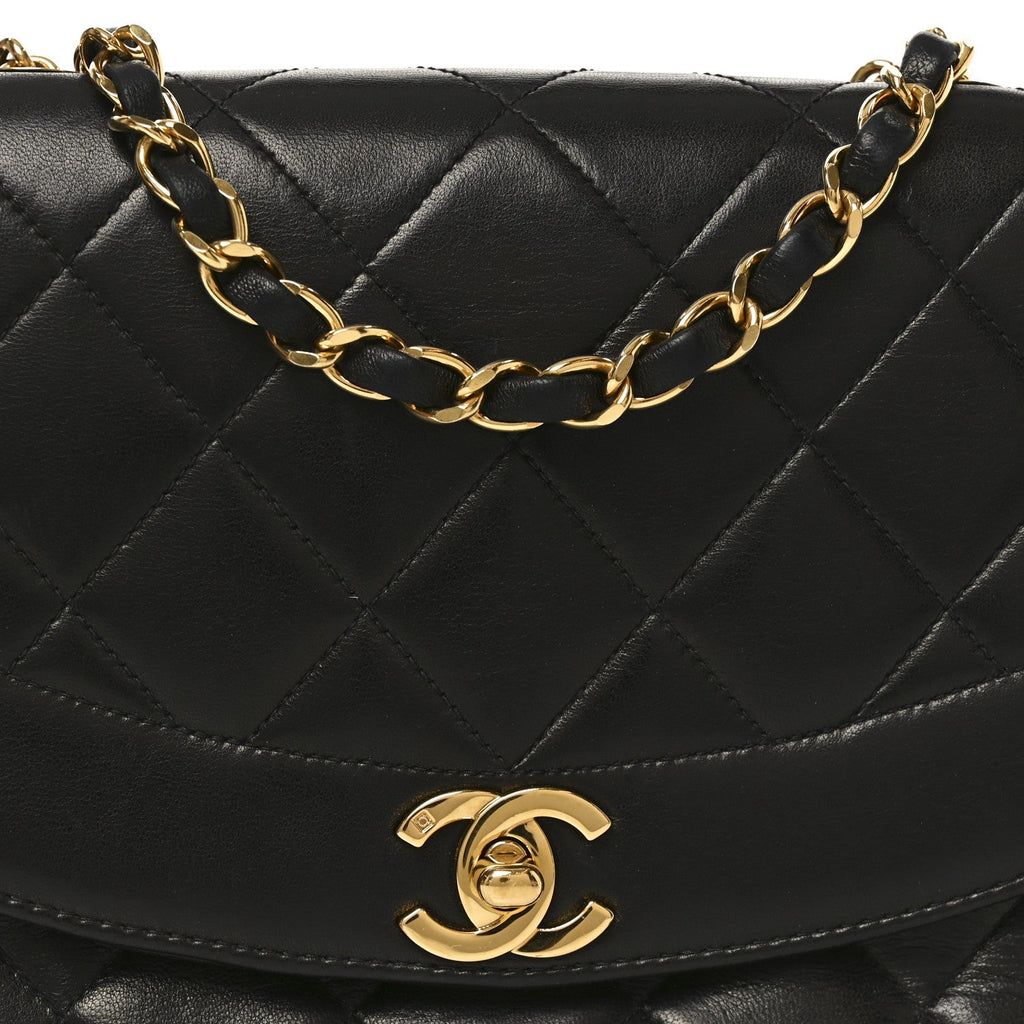 Chanel Lambskin Quilted Small Single Flap Black