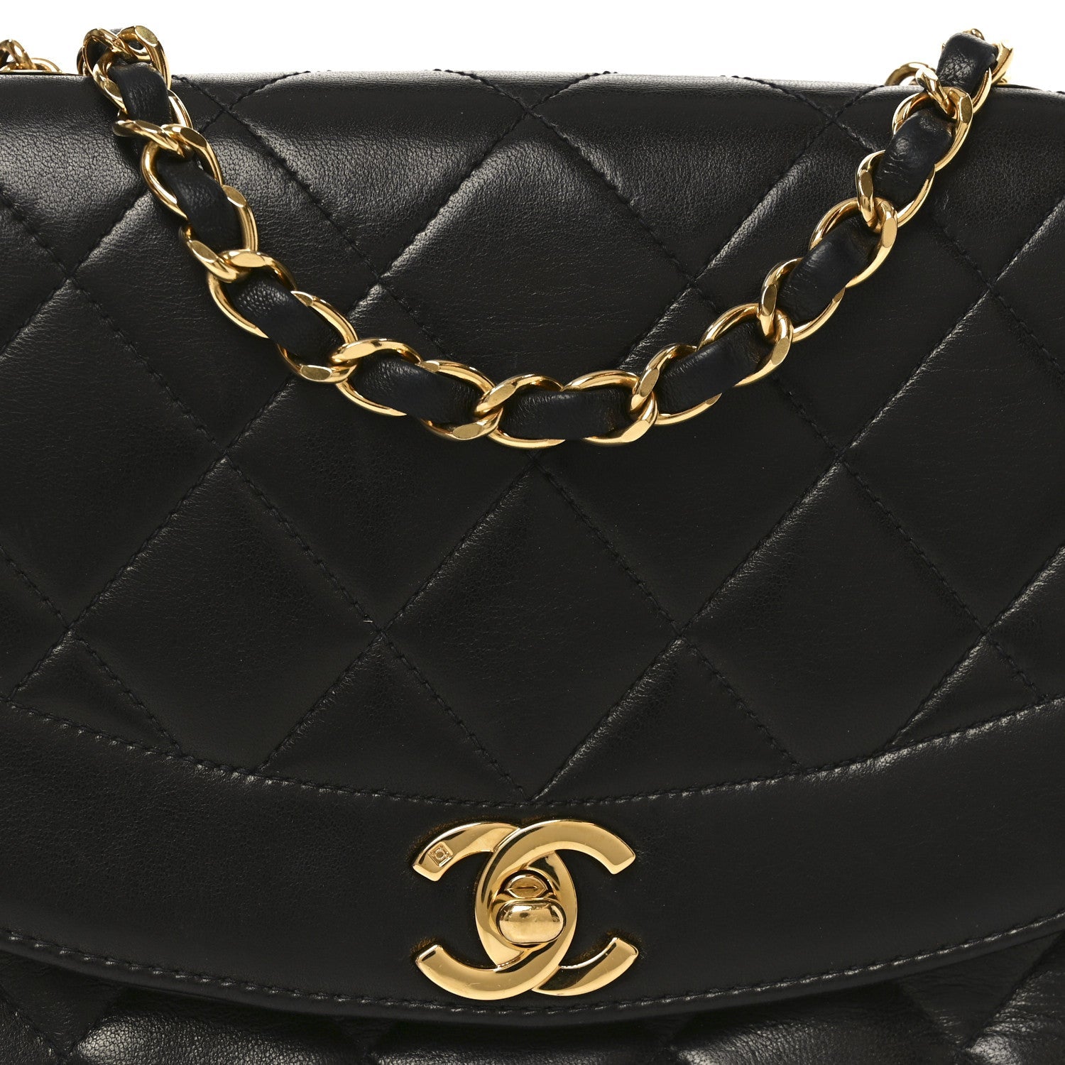 Chanel Lambskin Quilted Small Single Flap Black