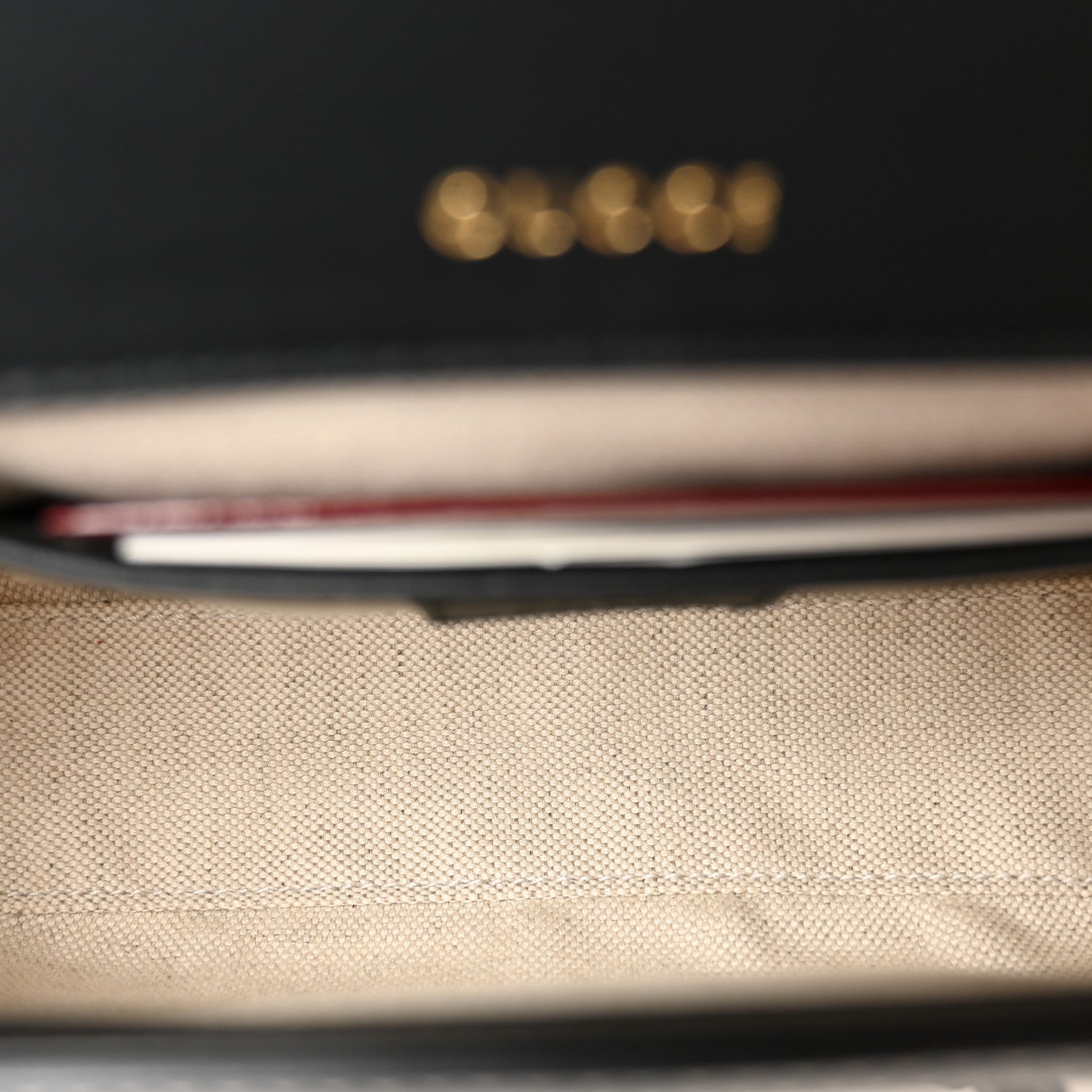 Gucci GG Supreme Monogram Horsebit 1955 Soft Small Shoulder Bag Beige Black