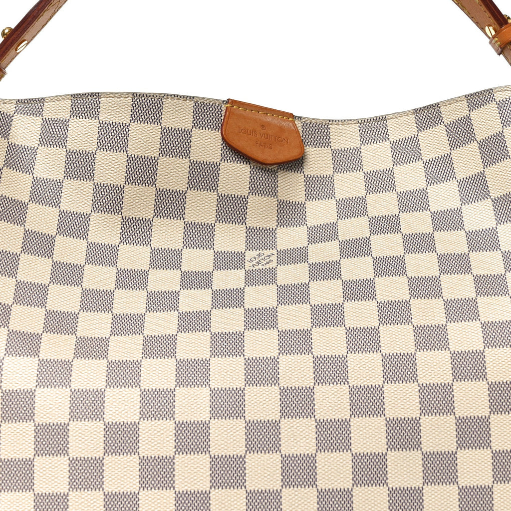 Louis Vuitton Damier Azur Graceful MM Rose Ballerine