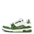 Louis Vuitton Calfskin Monogram Mens LV Trainer Sneakers 8.5 Green