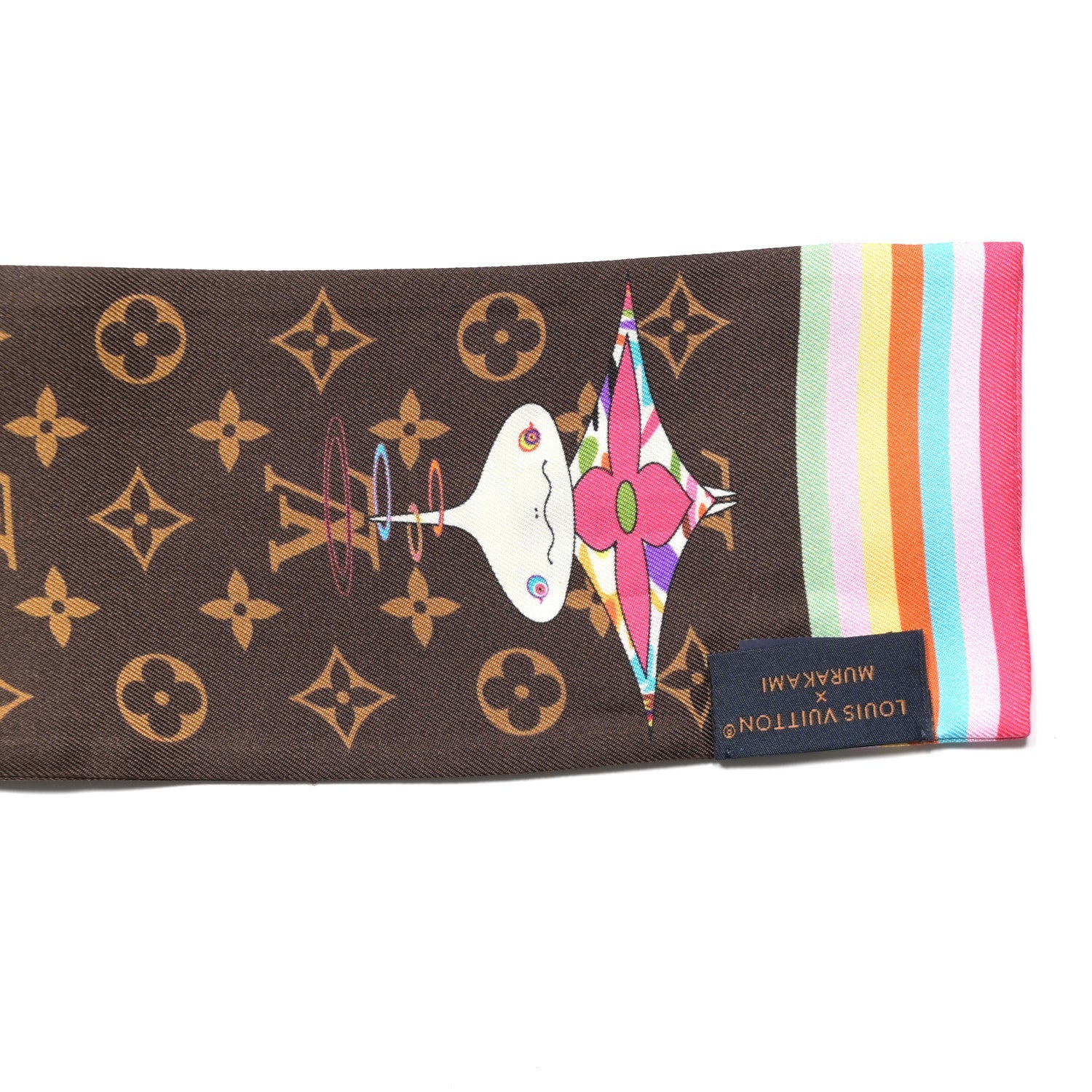 Louis Vuitton LV X TM Silk Monogram Superflat Character Bandeau Brown
