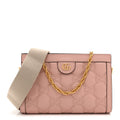 Gucci Calfskin GG Matelasse Small Slim Chain Shoulder Bag Perfect Pink Natural