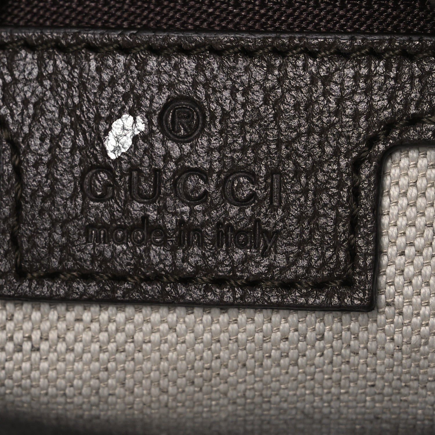 Gucci GG Supreme Monogram Textured Calfskin Web Large Attache Shoulder Bag Beige Ebony New Acero