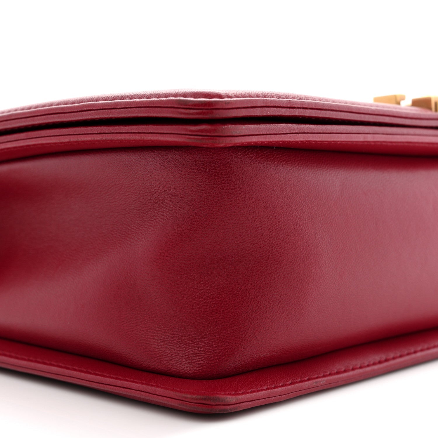 Chanel Lambskin Quilted New Medium Boy Flap Dark Red