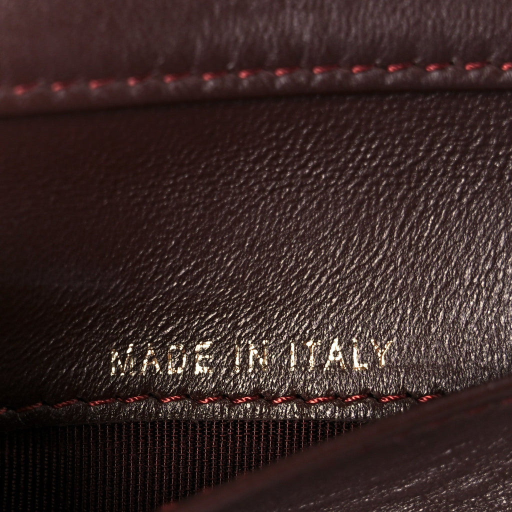 Lambskin Quilted Double Flap Wallet Black