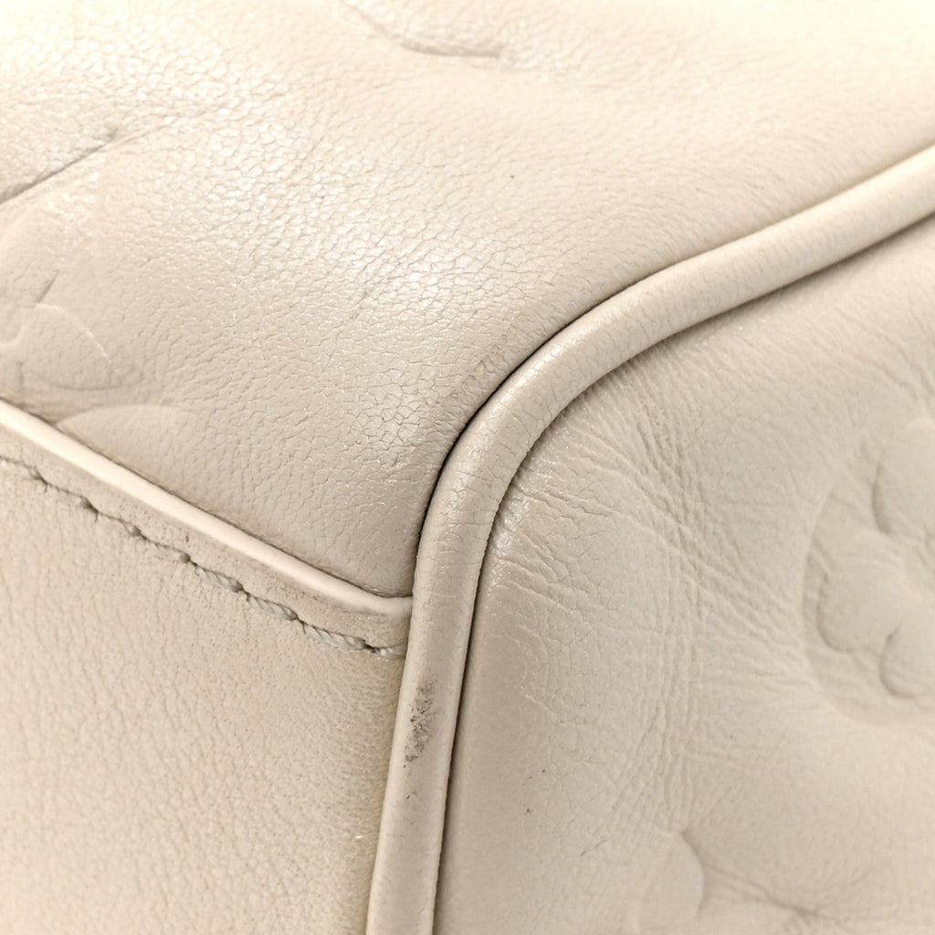 Louis Vuitton Lambskin Embossed Monogram Fall in Love Speedy 22 Bandouliere Ivory
