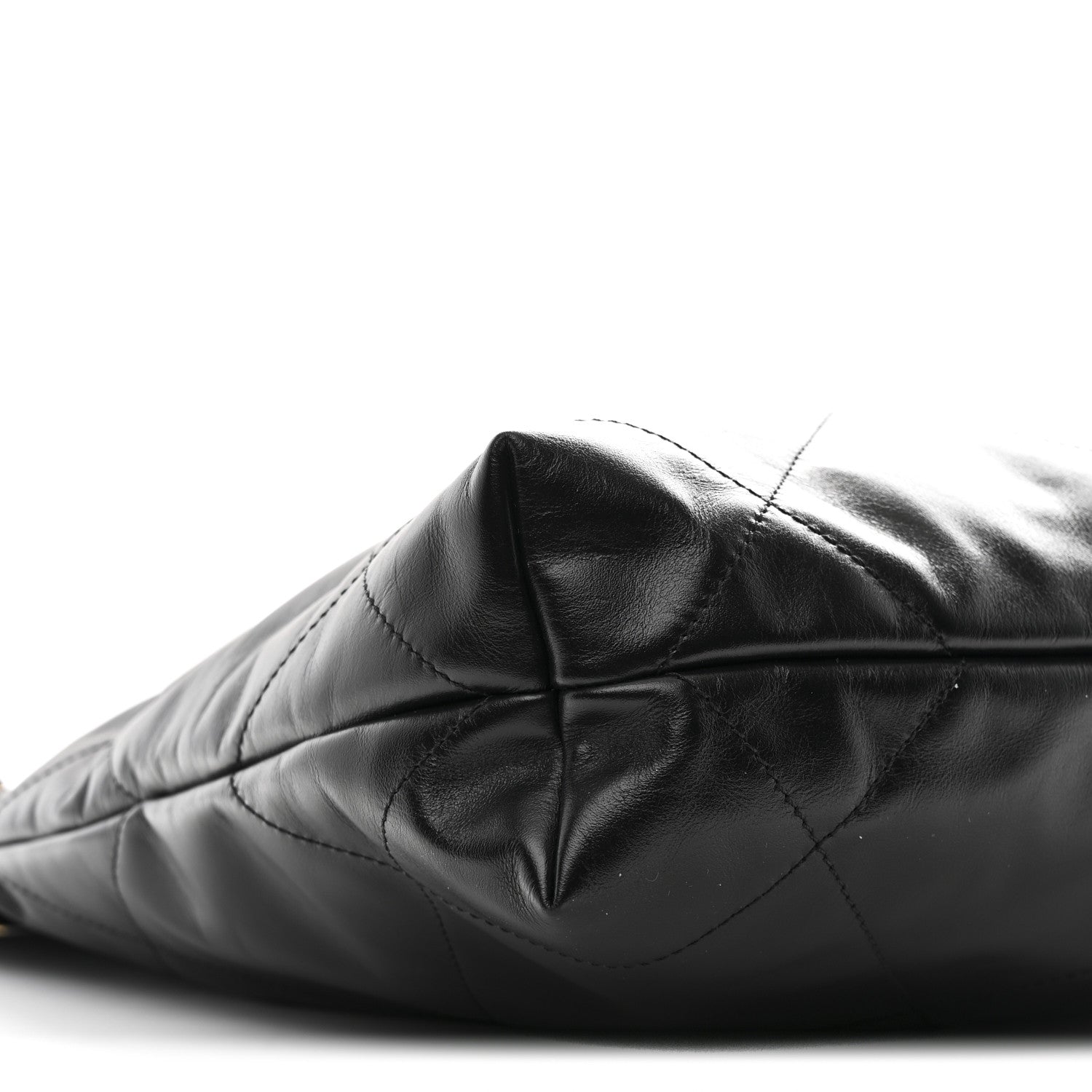 Chanel Shiny Calfskin Quilted Small Chanel 22 Black