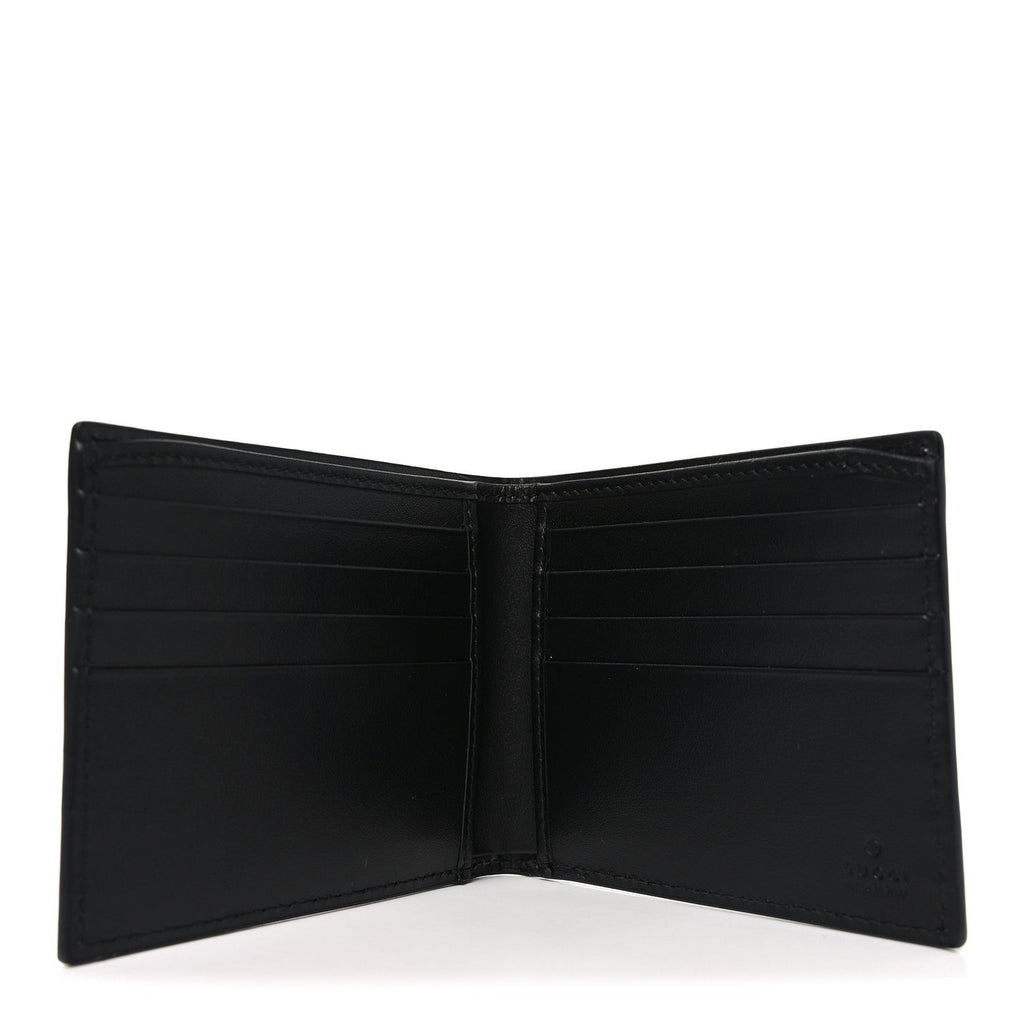 Gucci Plutone Calfskin Logo Bi-Fold Wallet Black
