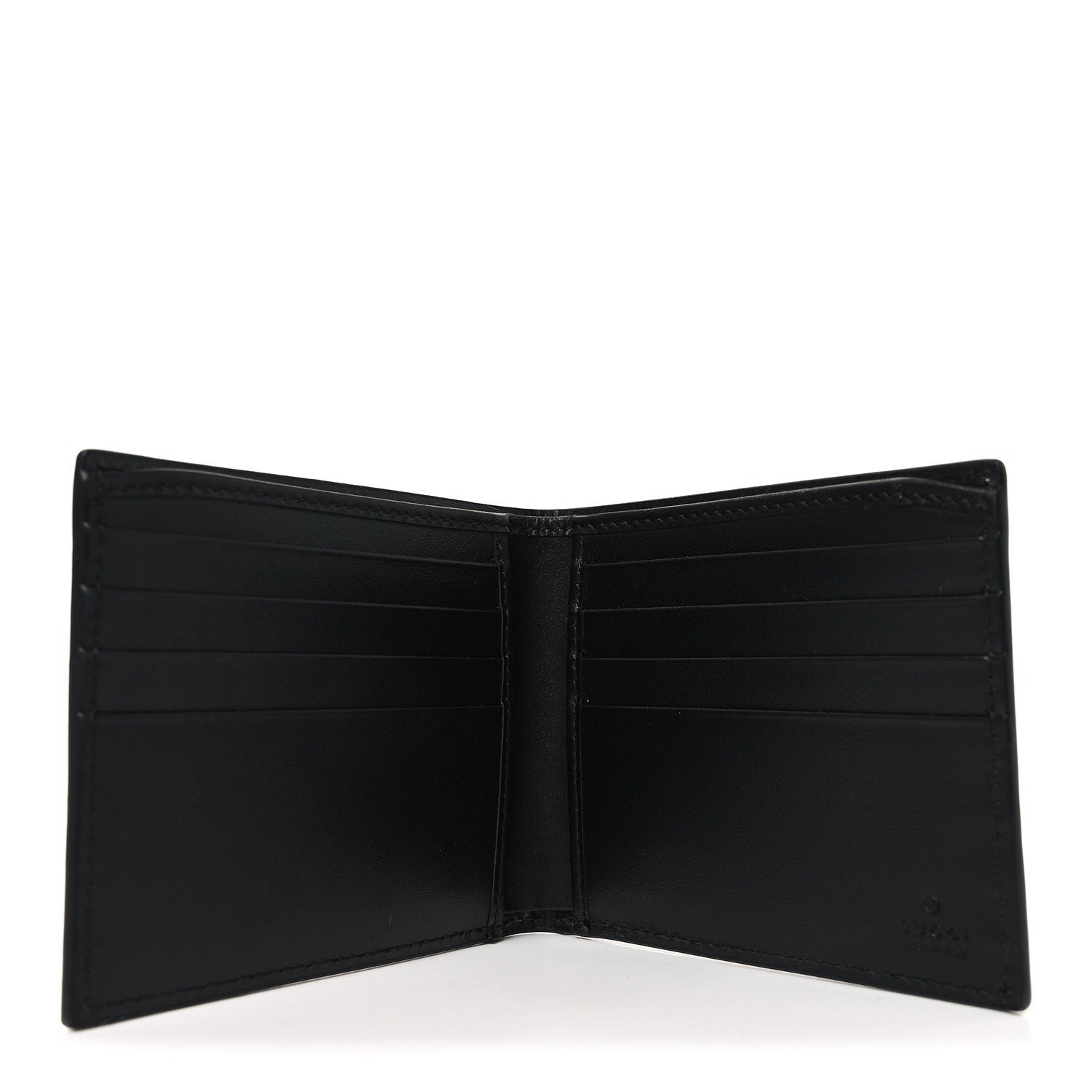 Gucci Plutone Calfskin Logo Bi-Fold Wallet Black