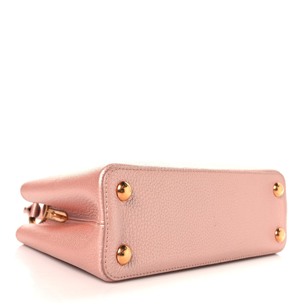 Louis Vuitton Metallic Taurillon Capucines BB Pearly Pink