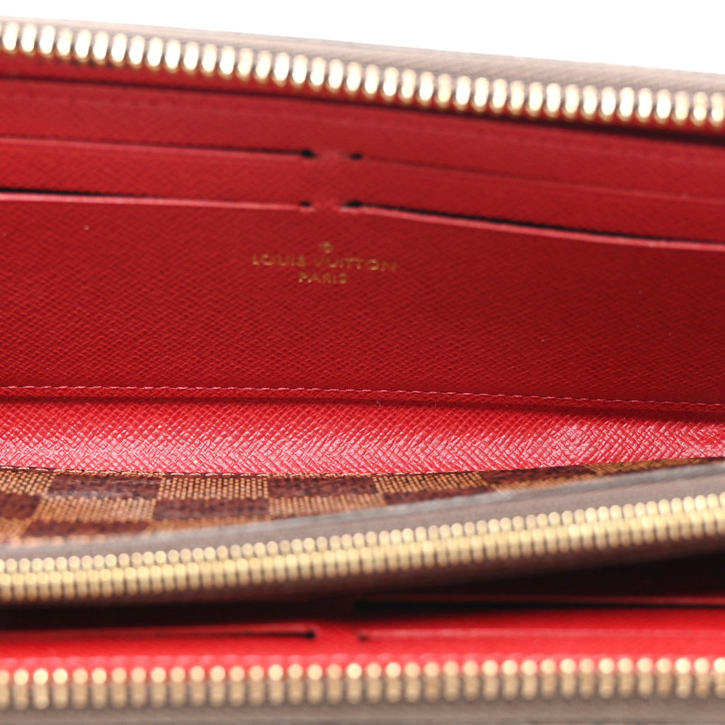 Louis Vuitton Damier Ebene Clemence Wallet Cherry