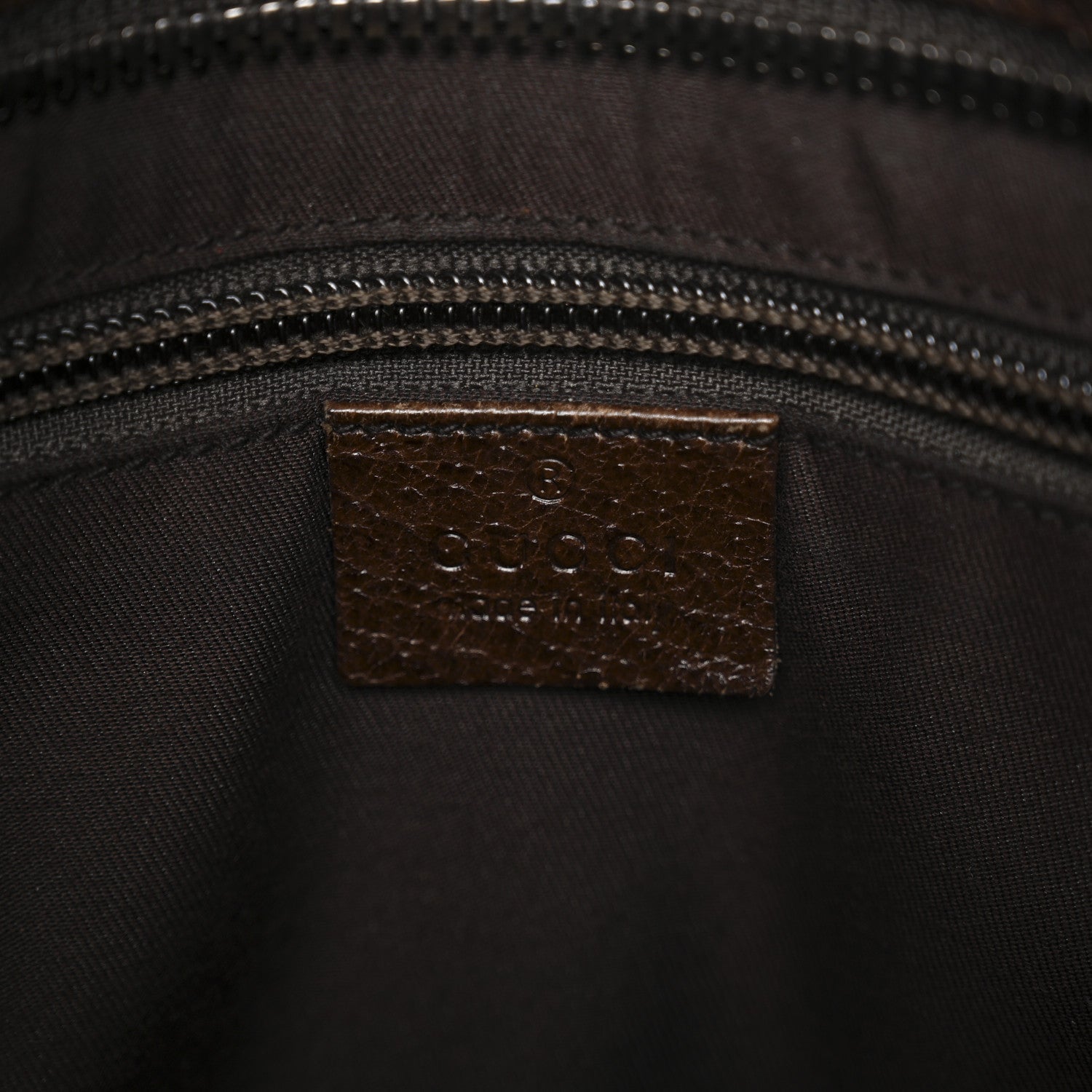 Gucci Monogram Flat Messenger Bag Dark Brown
