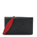 Gucci Dollar Calfskin Soho Wallet On Chain Blue Hibiscus Red Mystic White