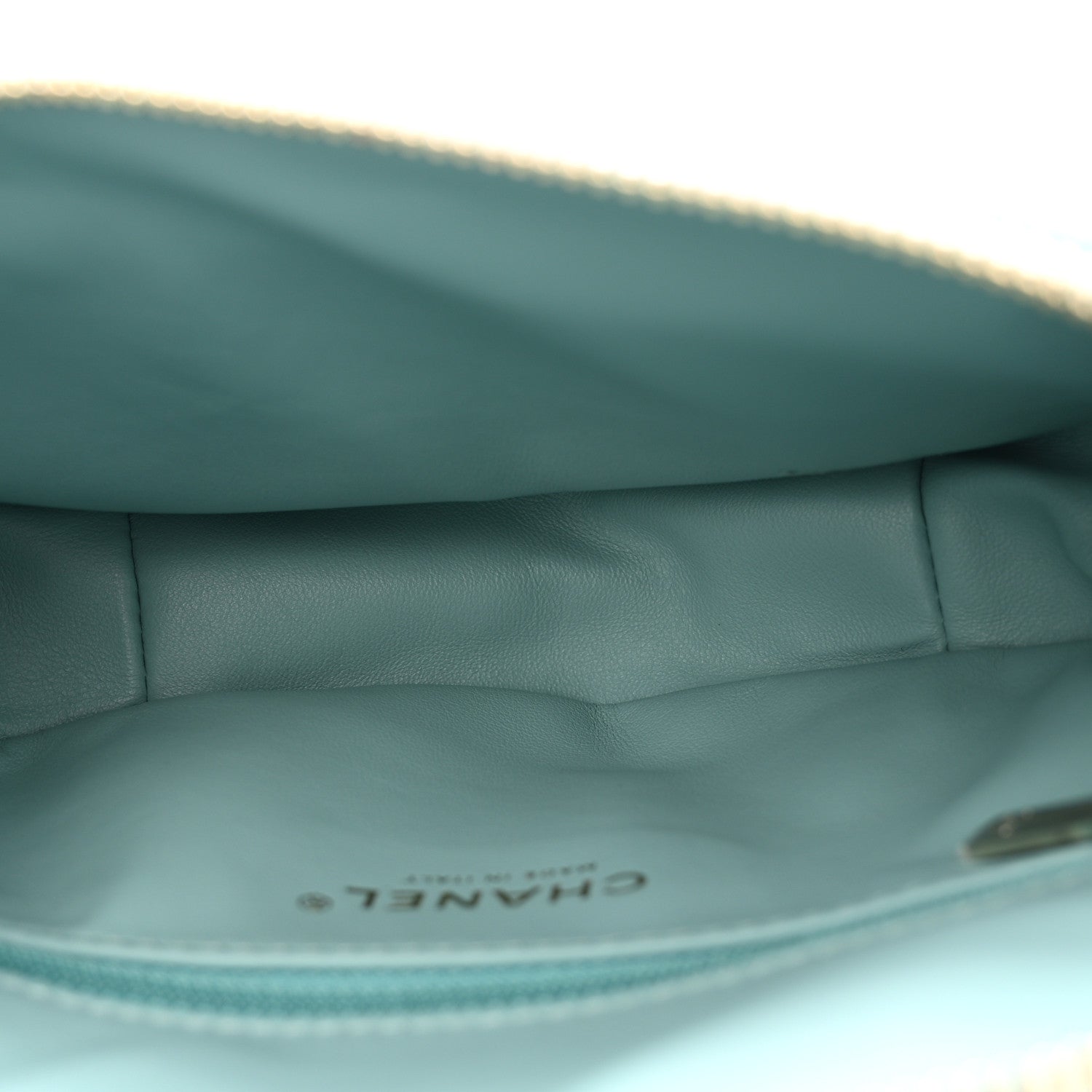 Chanel Caviar Quilted Filigree Waist Bag Light Blue