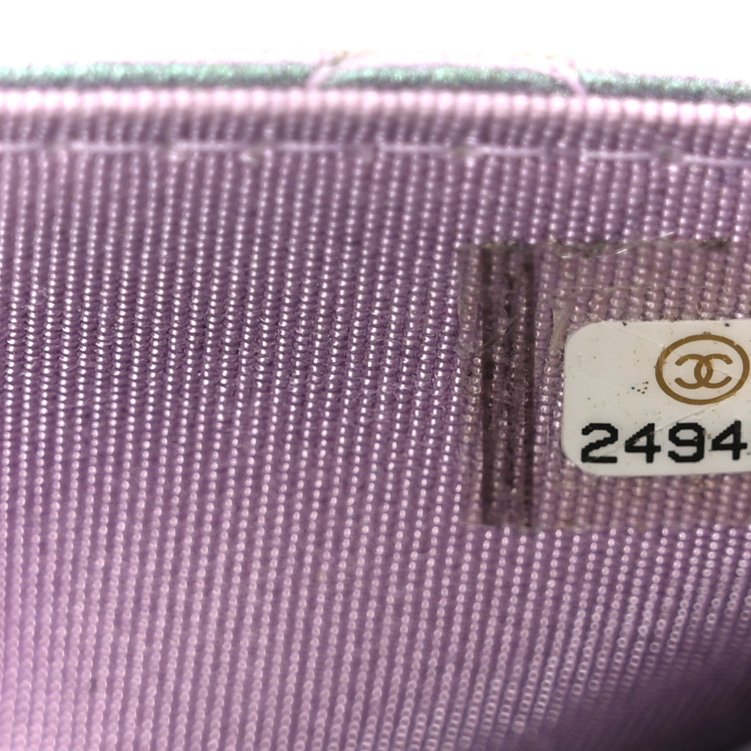 Chanel Iridescent Lambskin Quilted Reissue Wallet On Chain WOC Light Purple