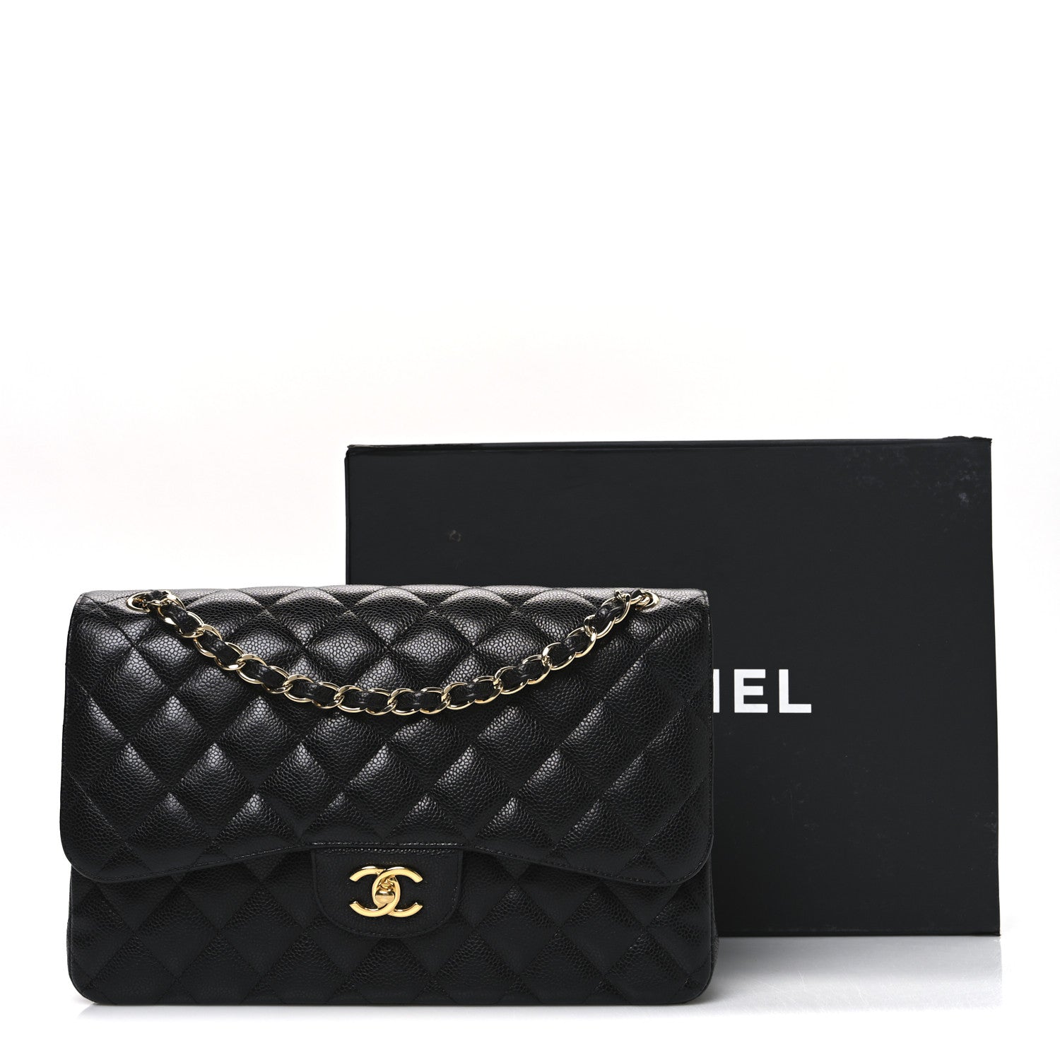 Chanel Caviar Quilted Jumbo Double Flap Black