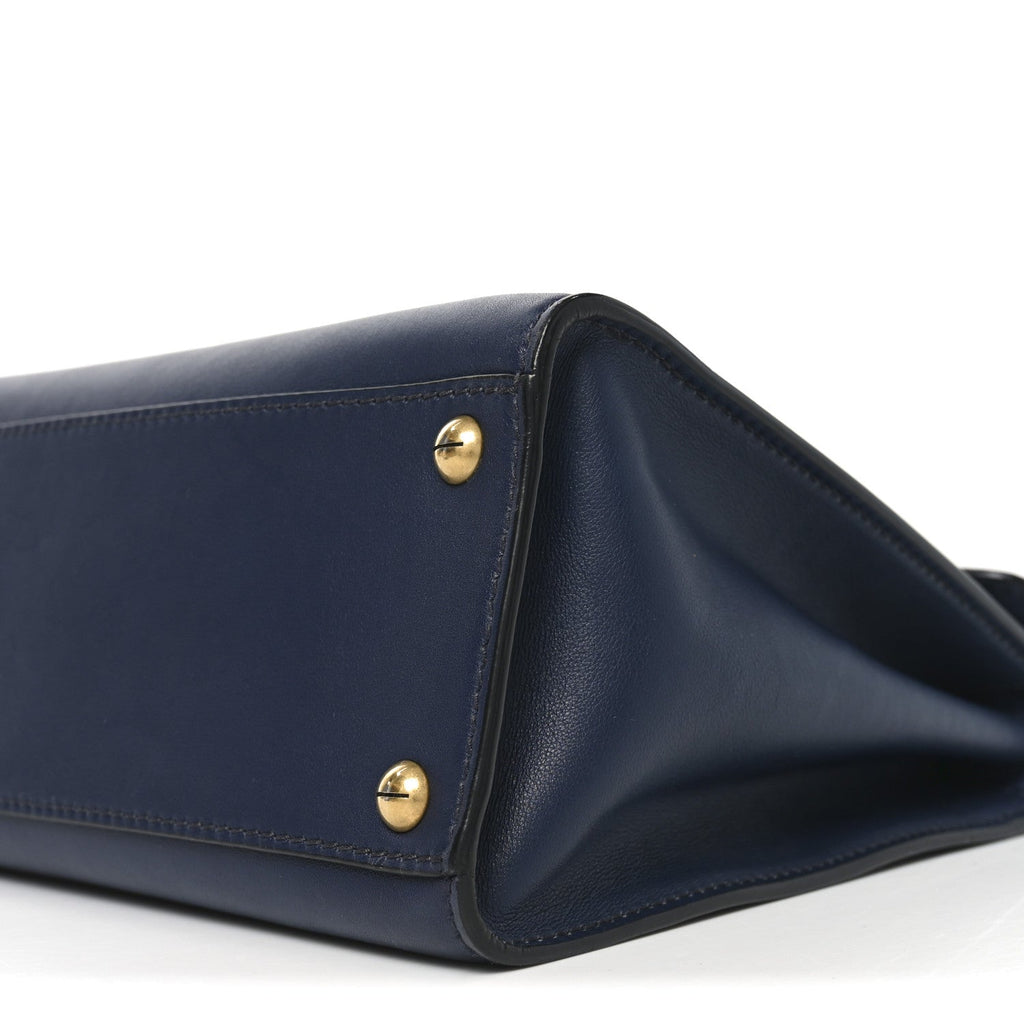 Christian Dior Calfskin Dioraddict Top Handle Navy Blue
