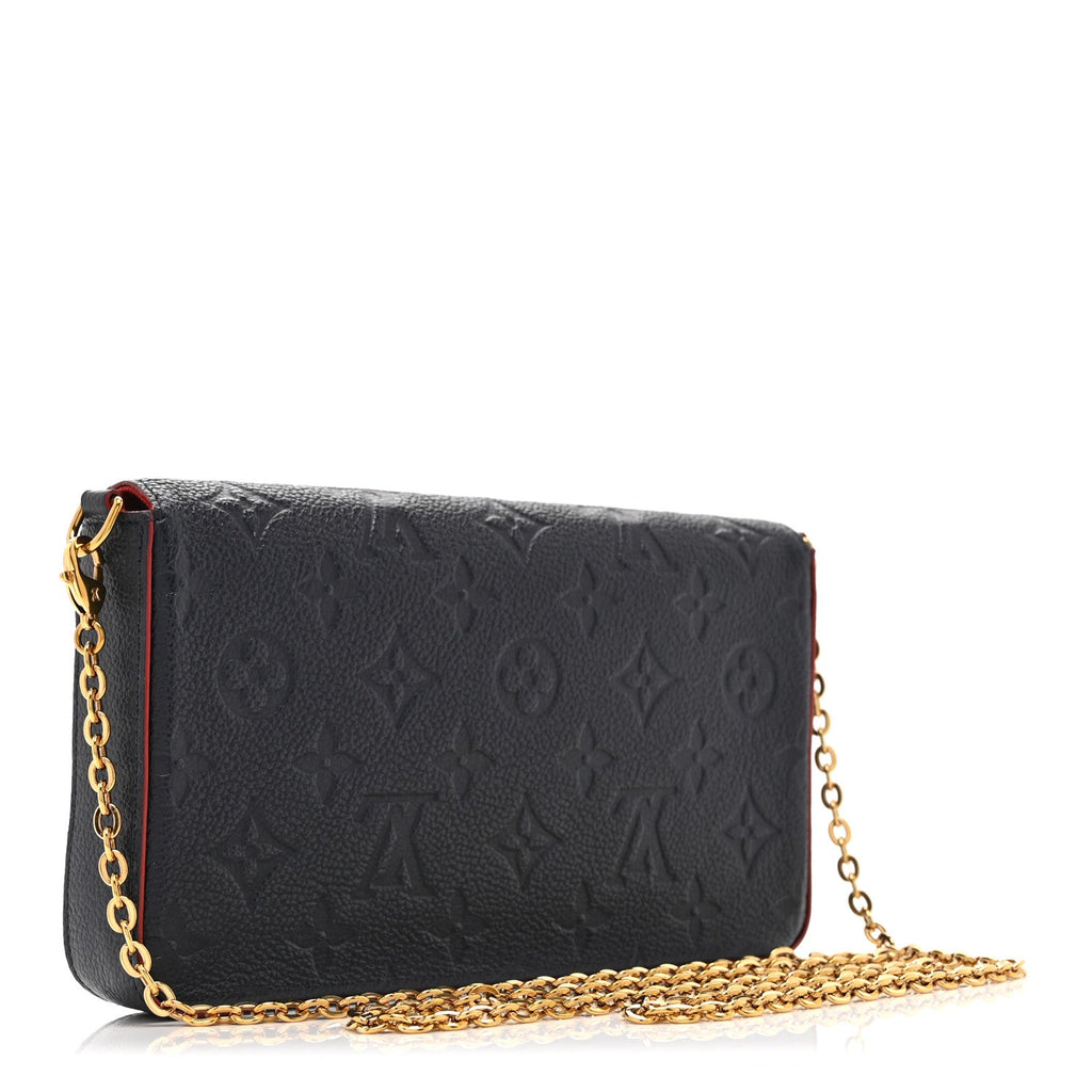 Louis Vuitton Empreinte Pochette Felicie Chain Wallet Marine Rouge