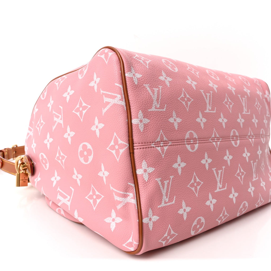 Louis Vuitton Calfskin Monogram Speedy P9 Bandouliere 40 Pink Sakura